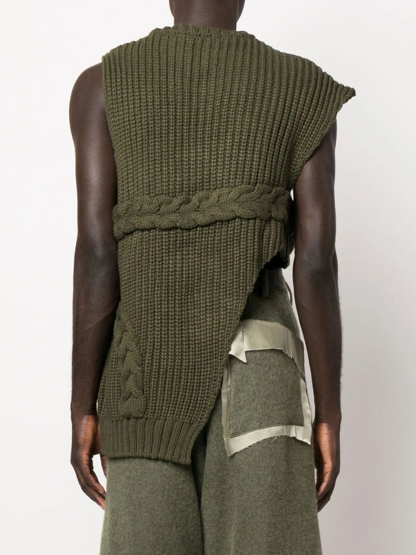 asymmetric knitted vest
