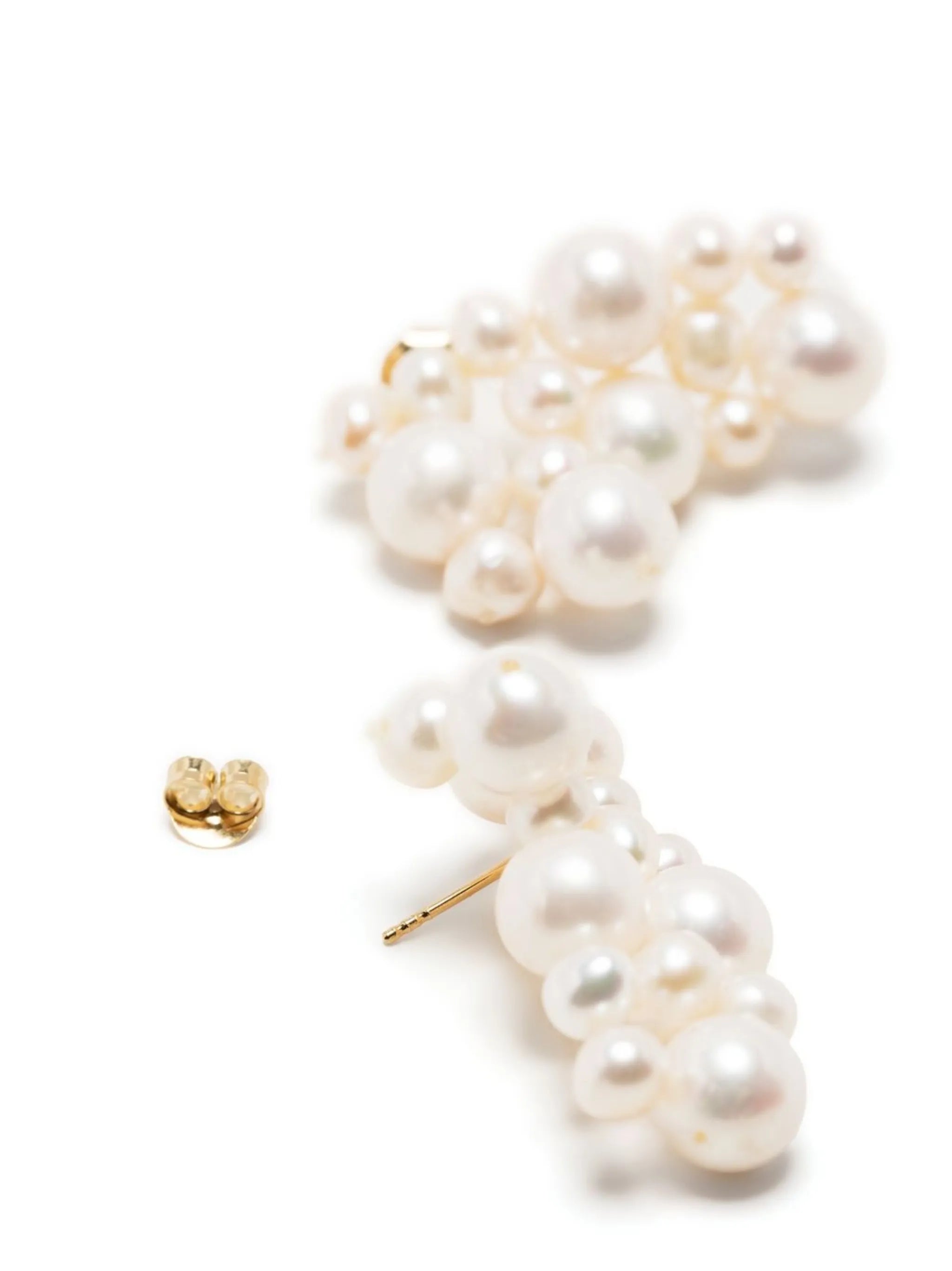 pearl cluster-stud earrings