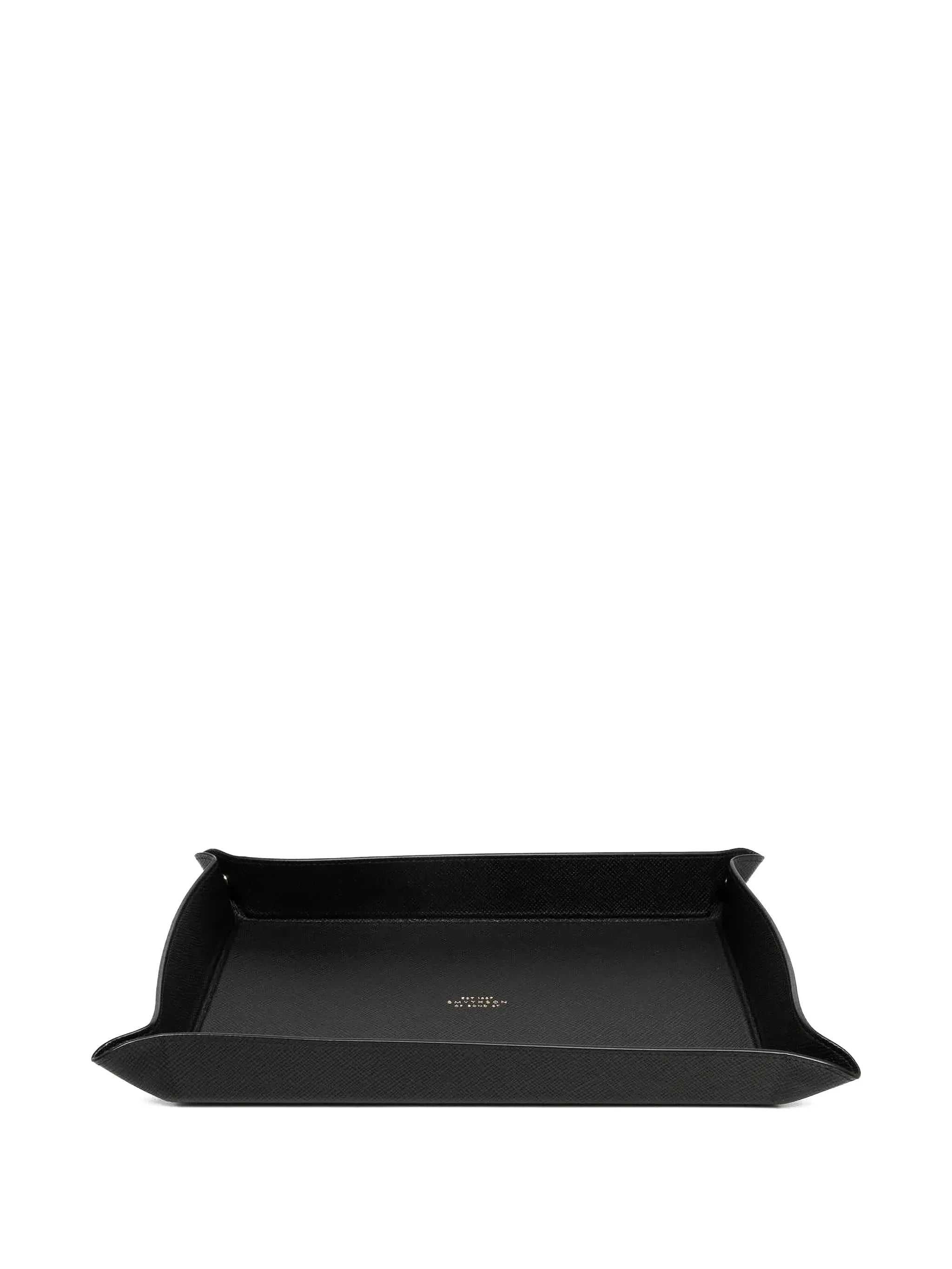 logo-stamp leather tray