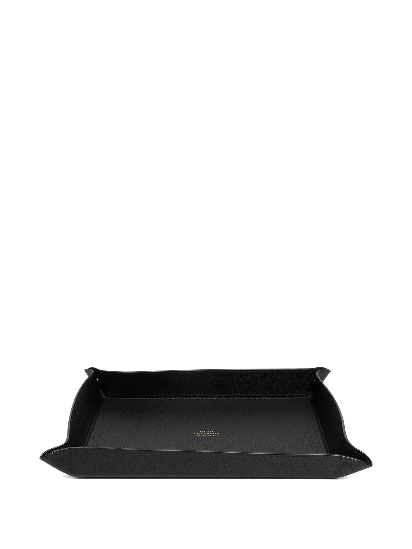 logo-stamp leather tray