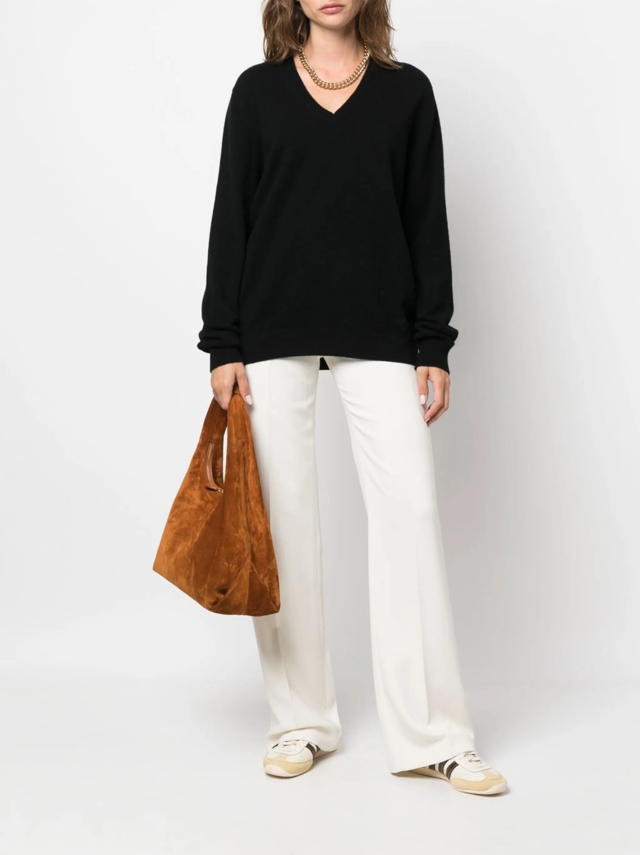 V-neck cashmere sweater
