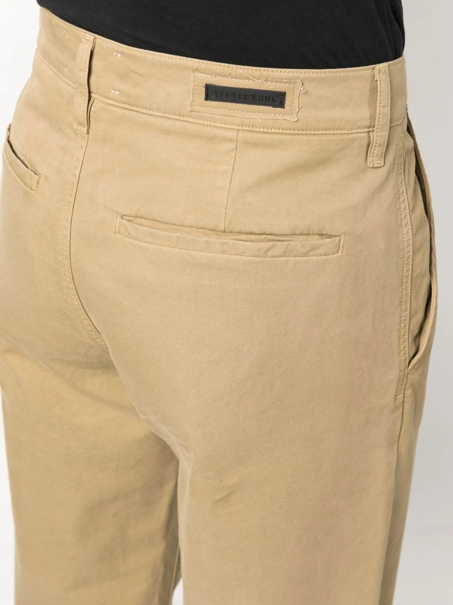 straight-leg cotton trousers