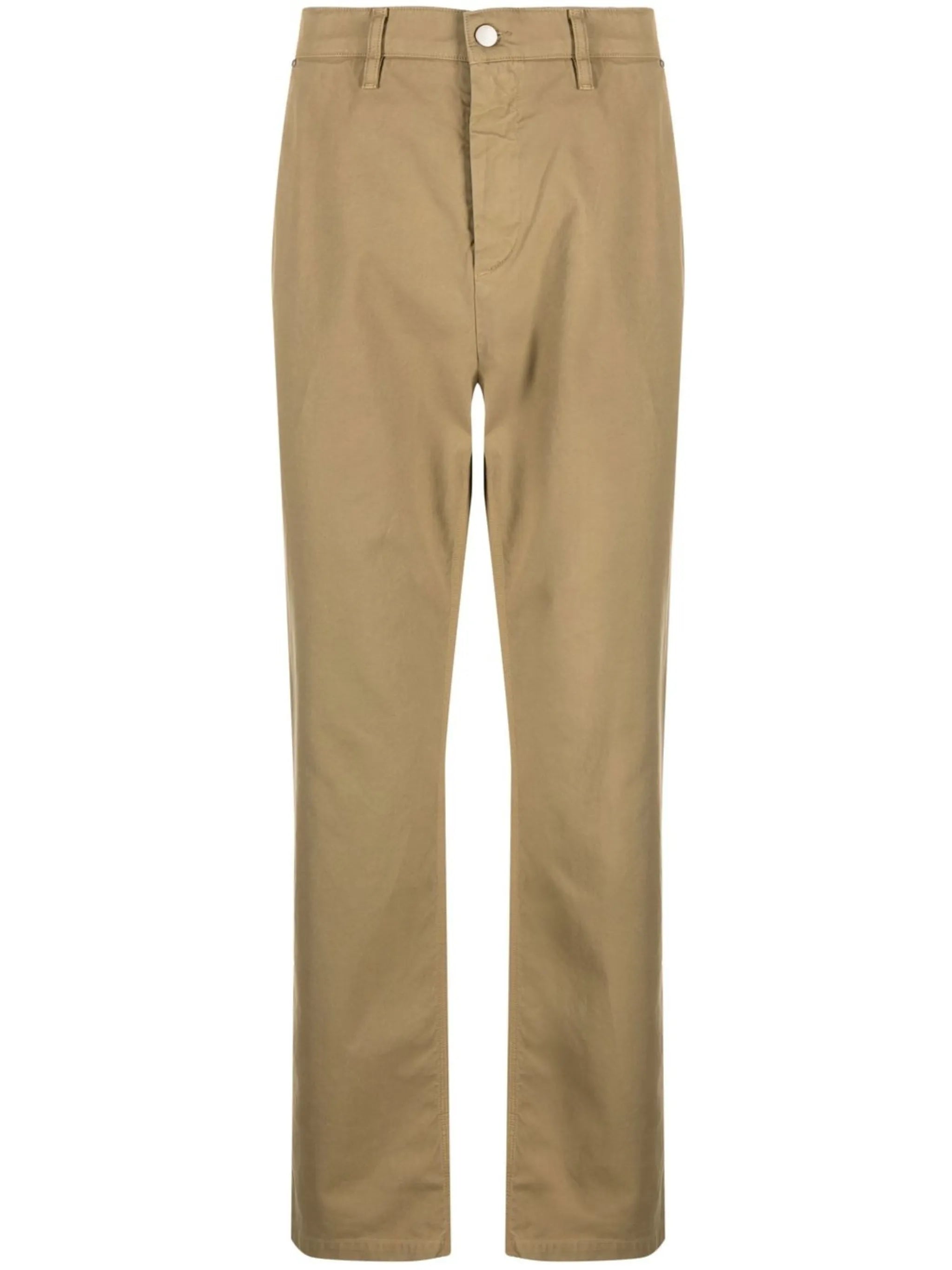 straight-leg cotton trousers