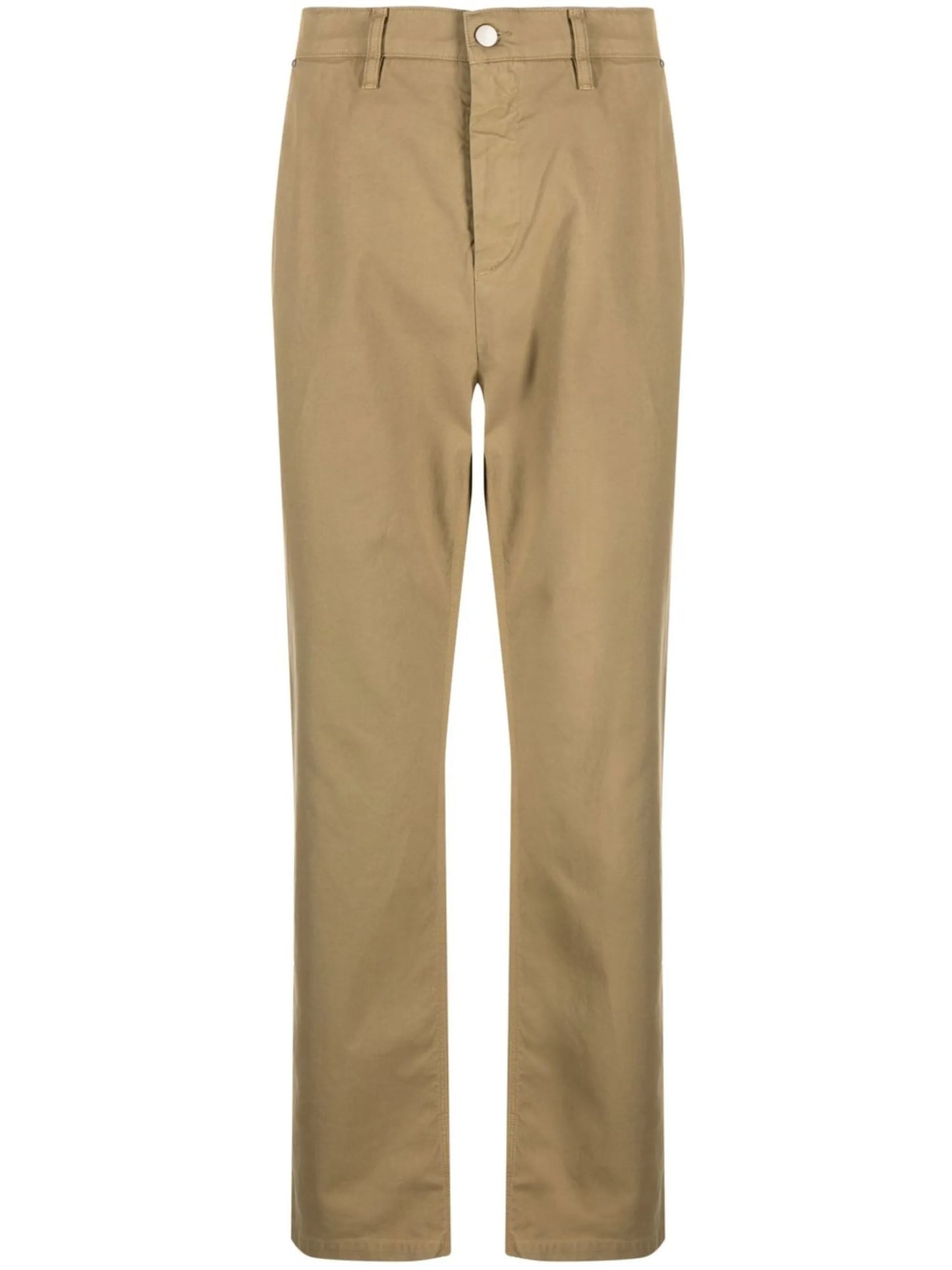 straight-leg cotton trousers