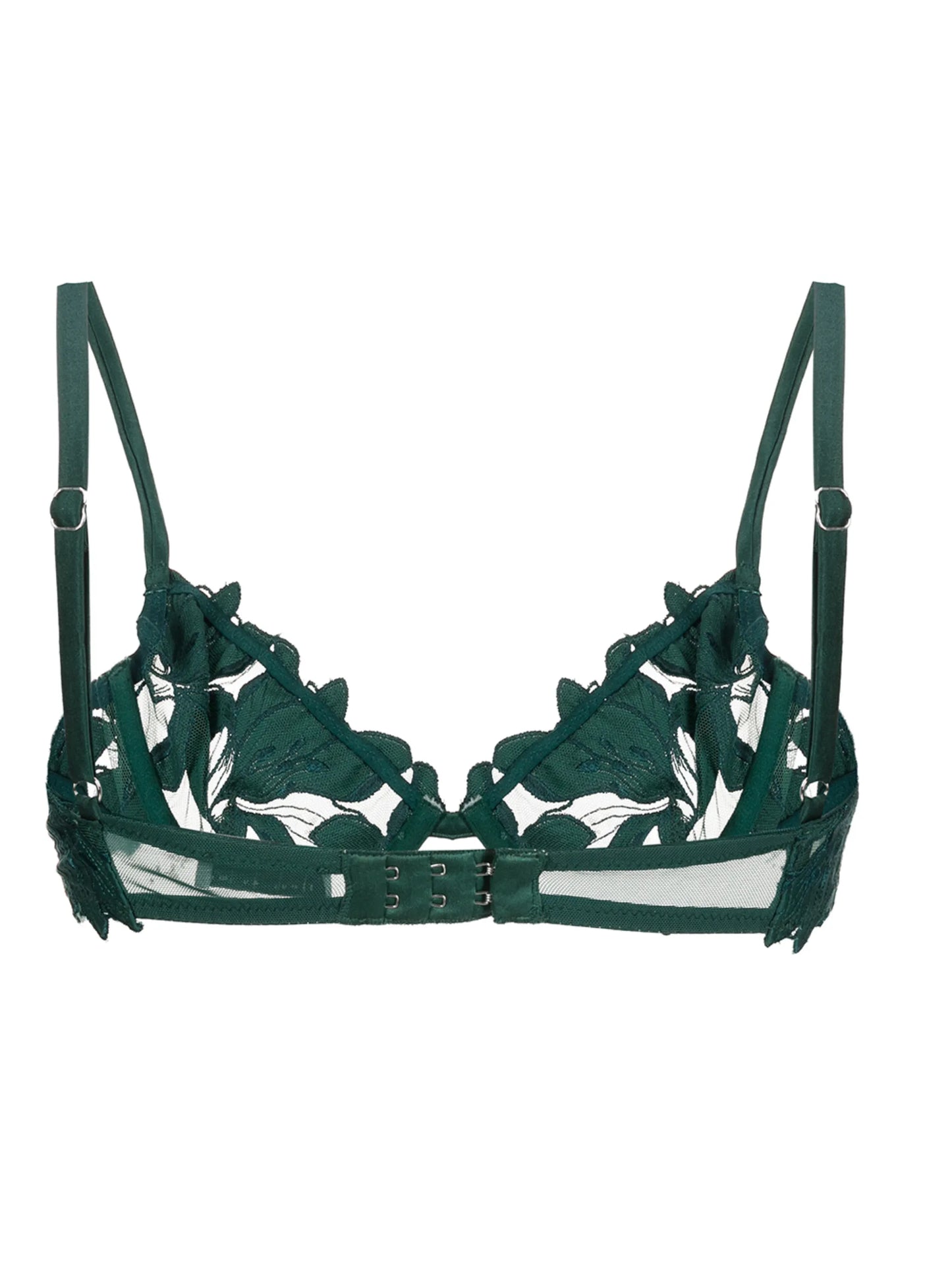 Lily Embroidery Plunge Demi Bra