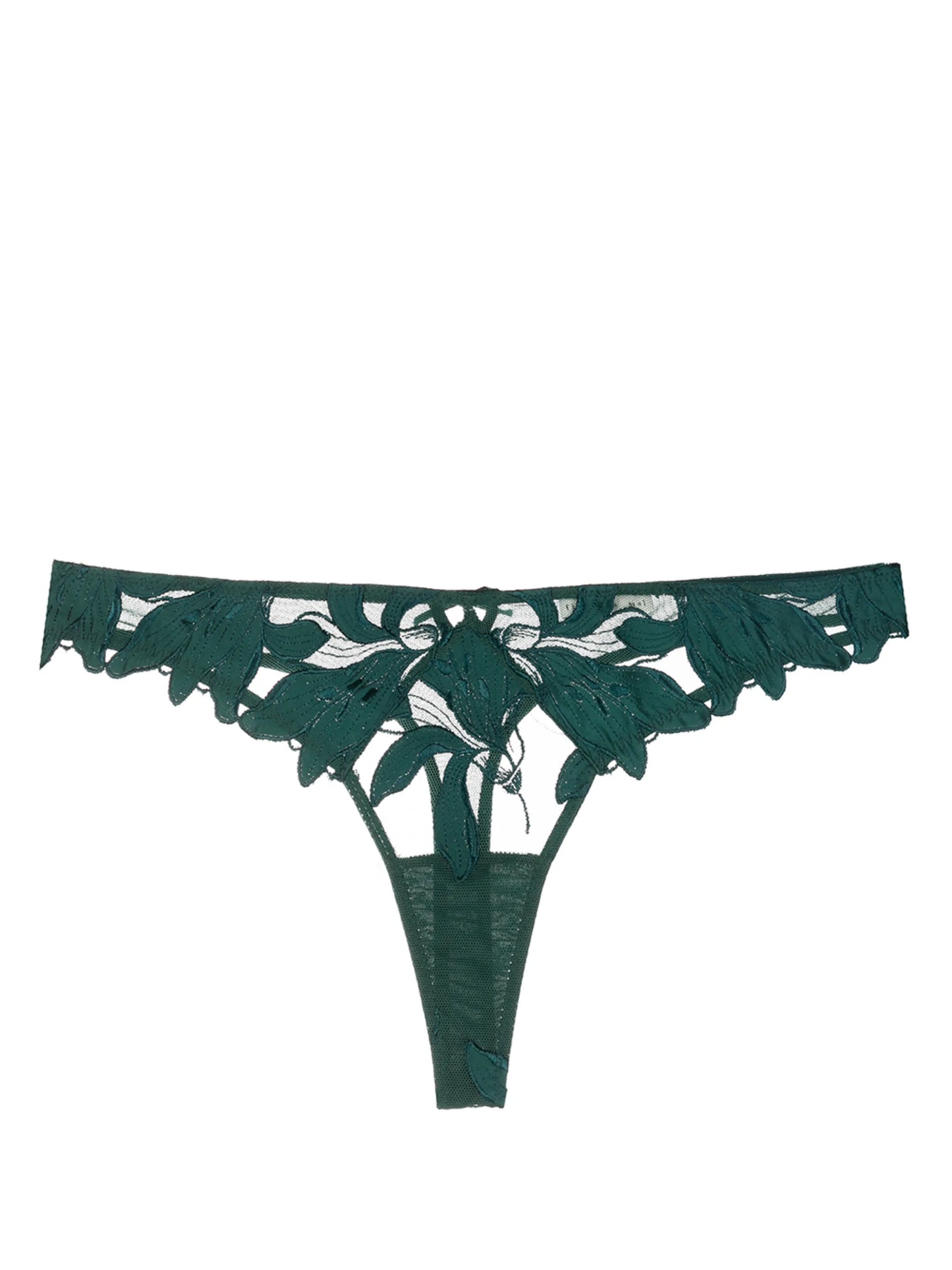Lily embroidered-design thong