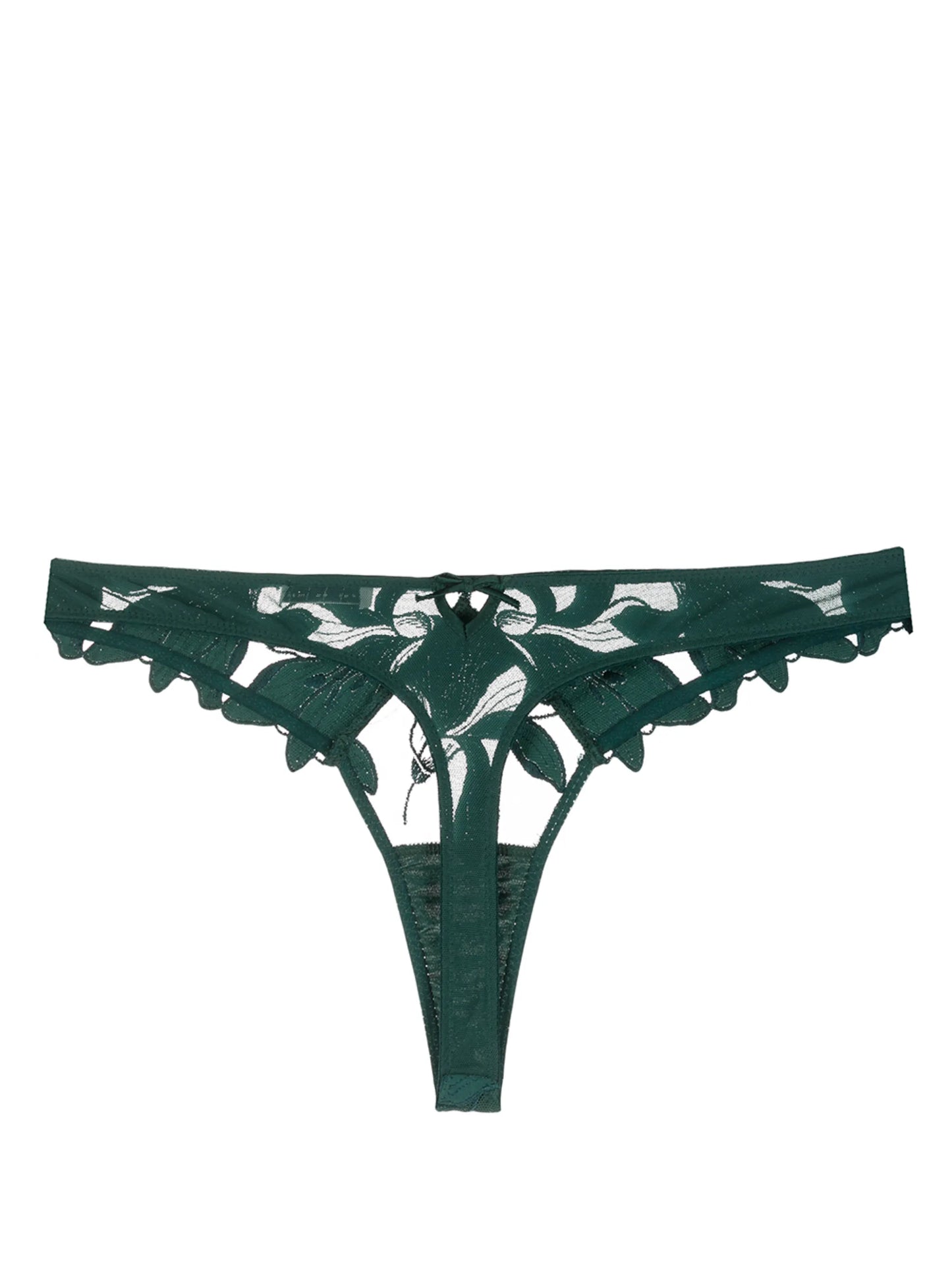 Lily embroidered-design thong