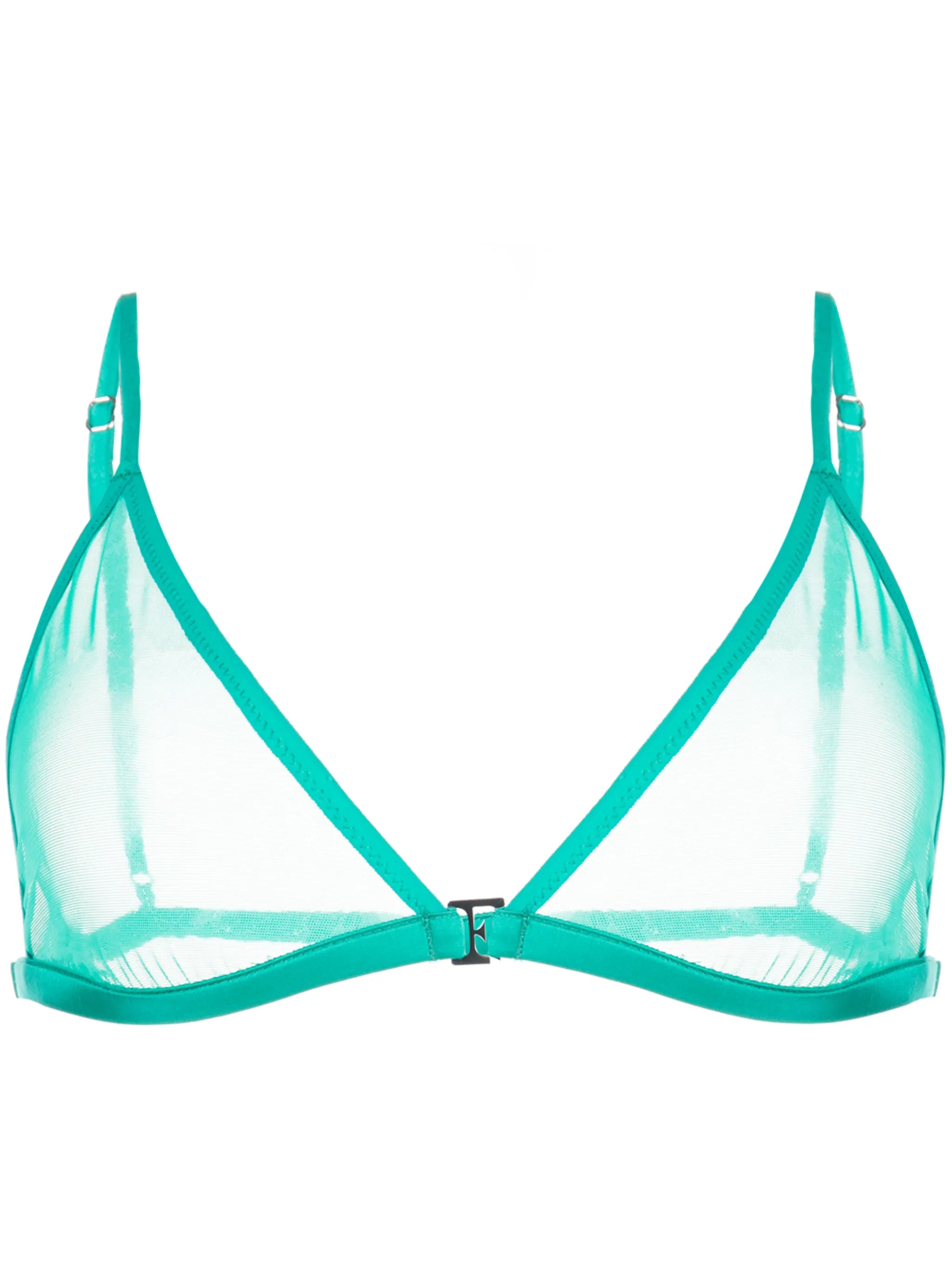 sheer-panel triangle bralette
