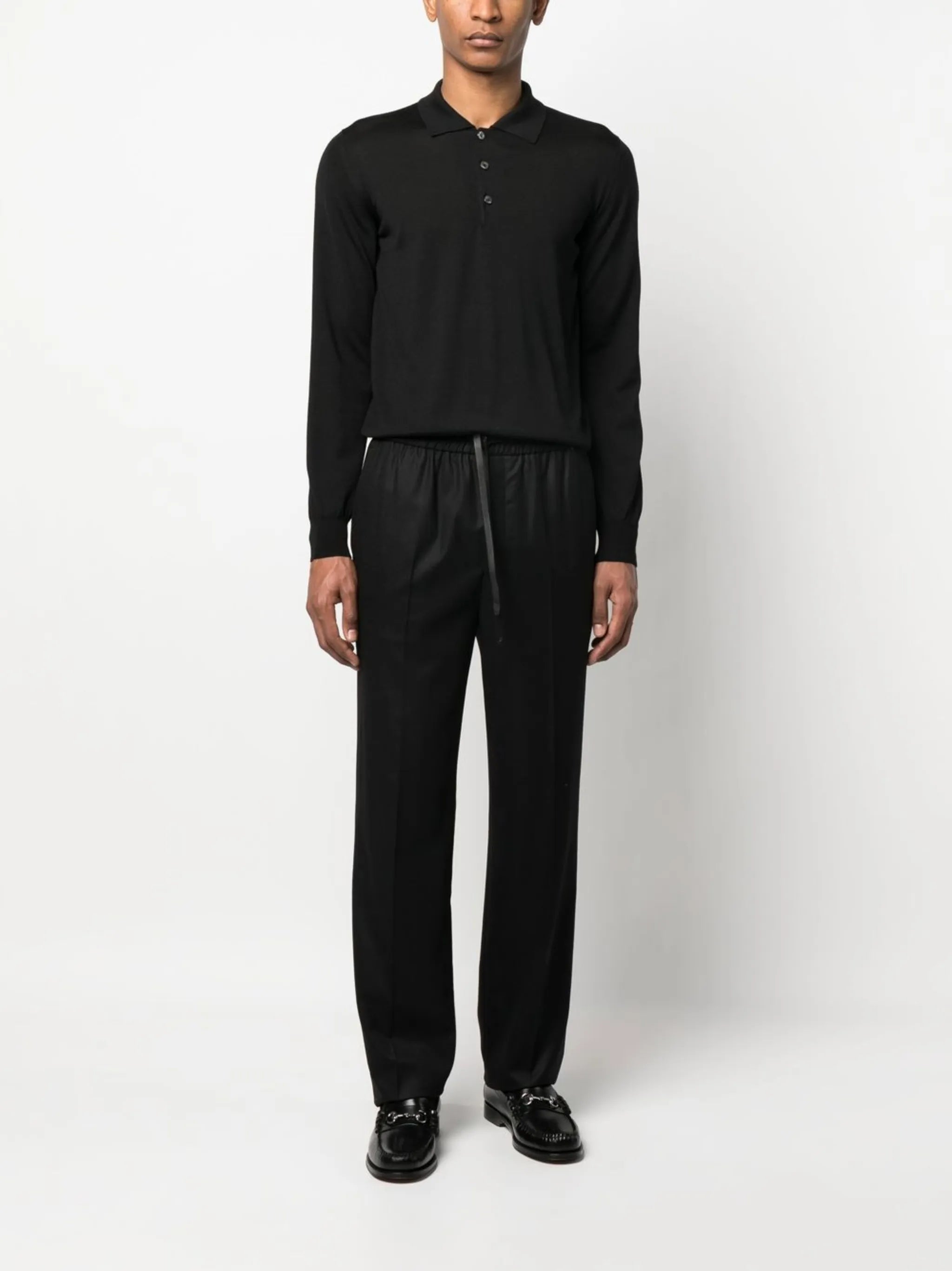 long-sleeve polo shirt
