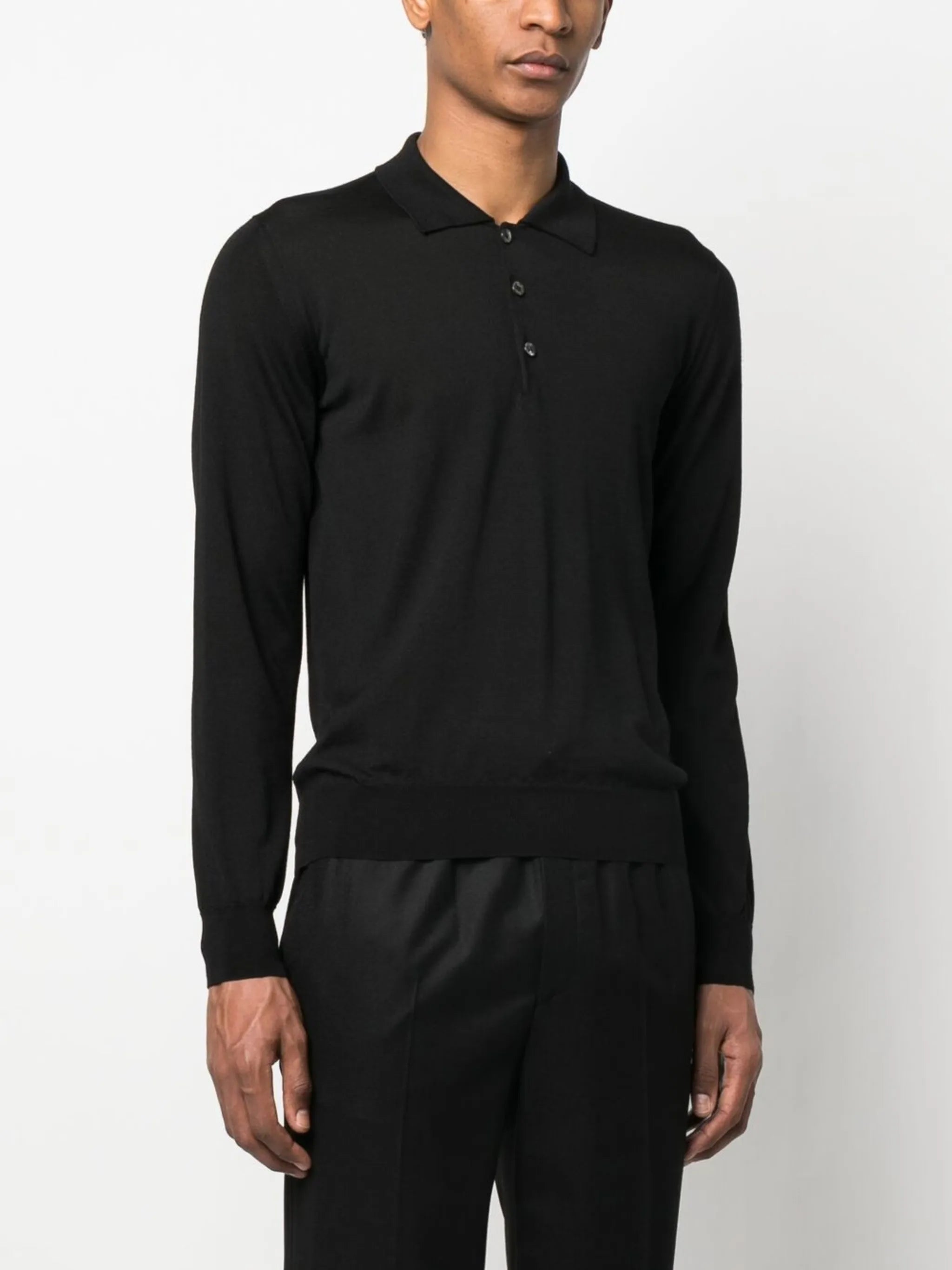 long-sleeve polo shirt