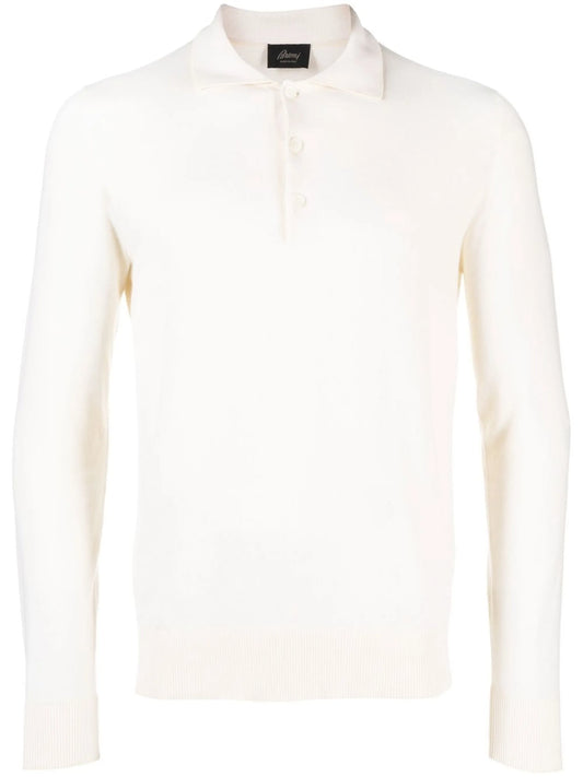 cotton-cashmere polo shirt