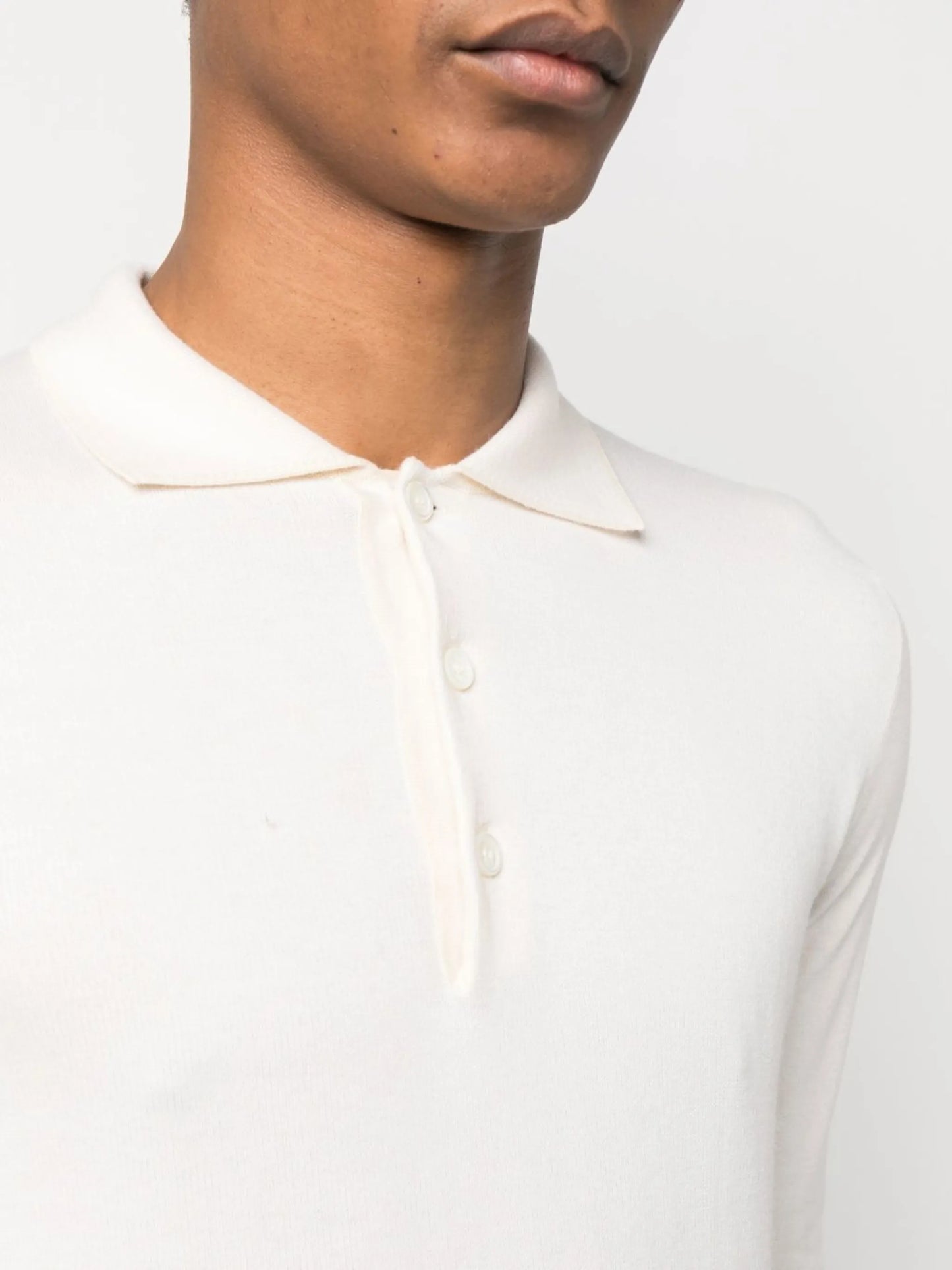 cotton-cashmere polo shirt
