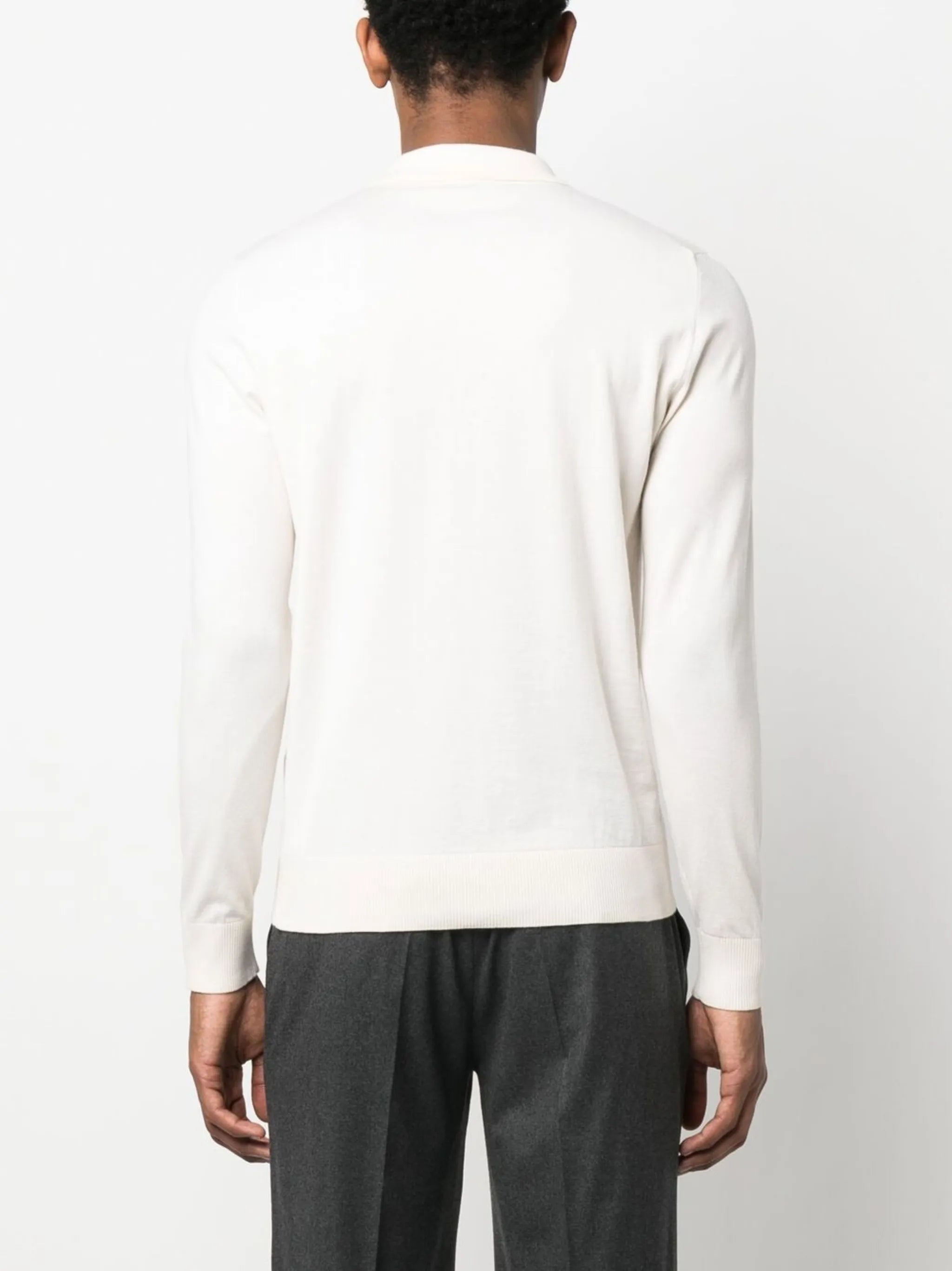 cotton-cashmere polo shirt