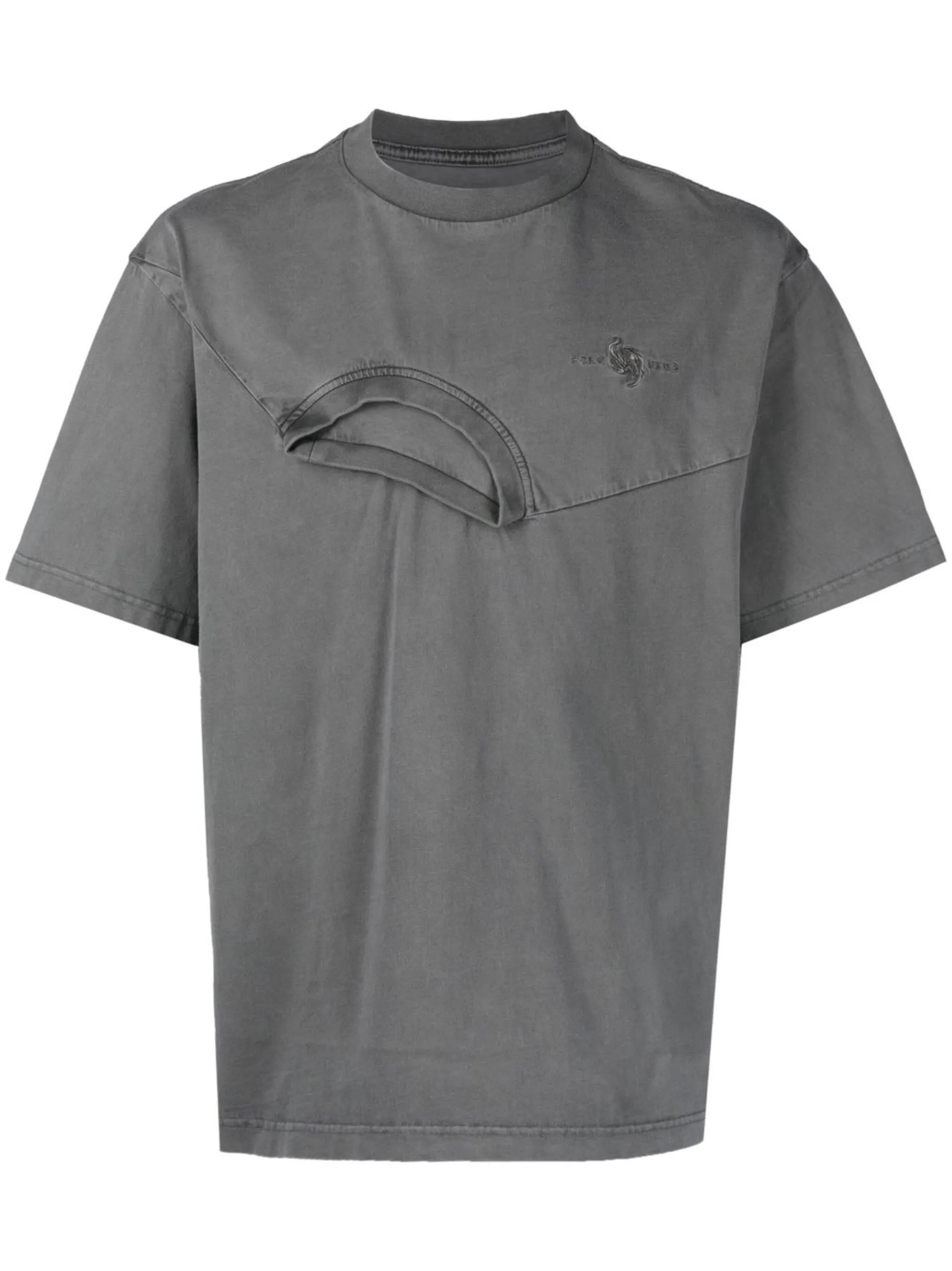 logo embroidery deconstructed T-shirt