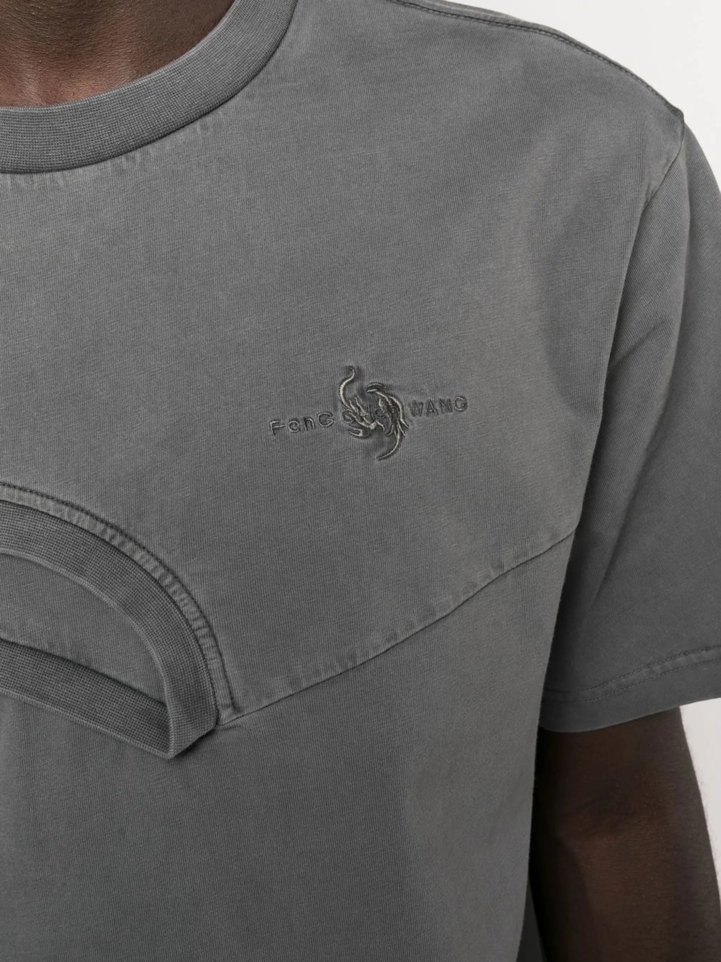 logo embroidery deconstructed T-shirt