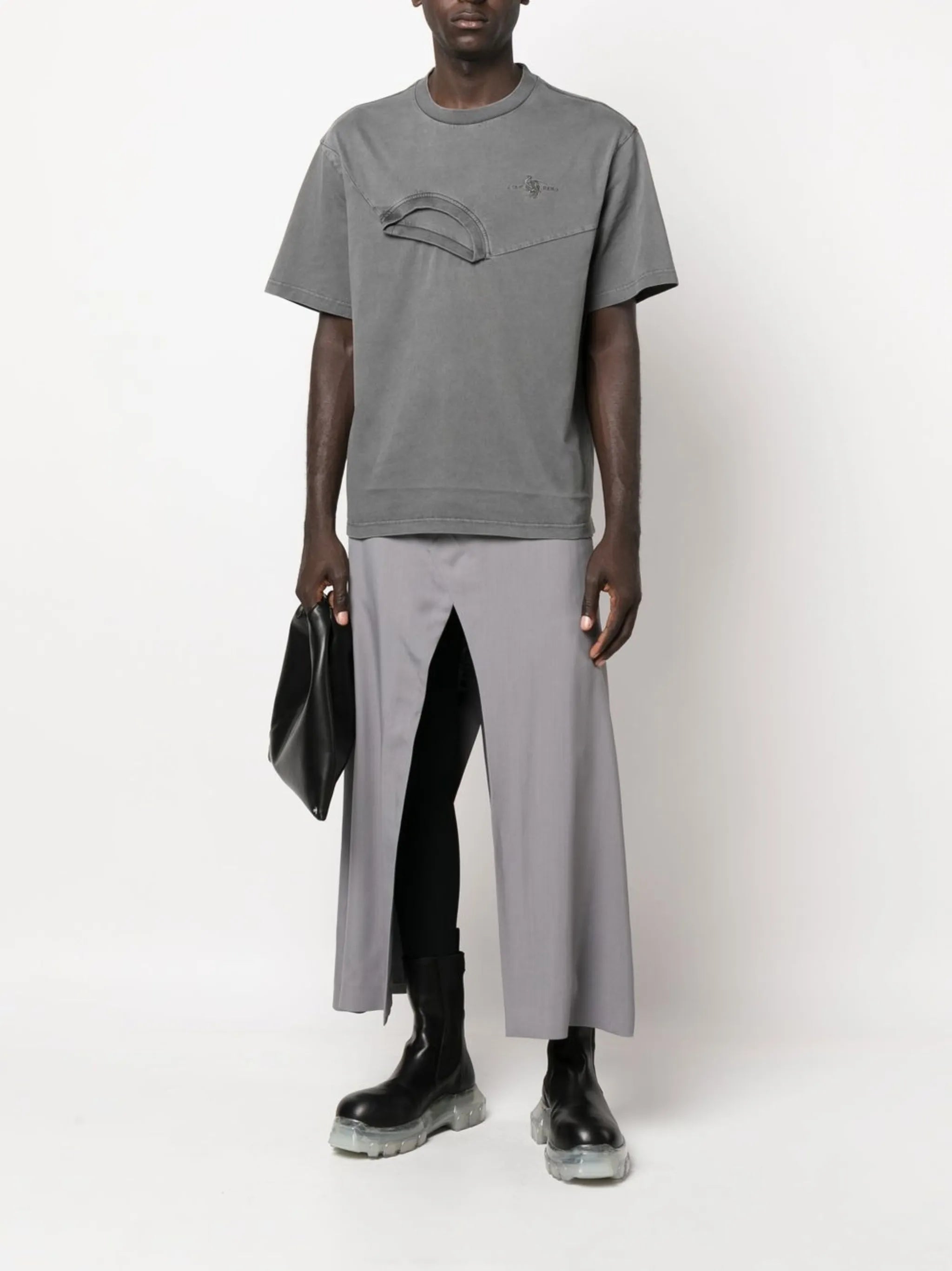 logo embroidery deconstructed T-shirt