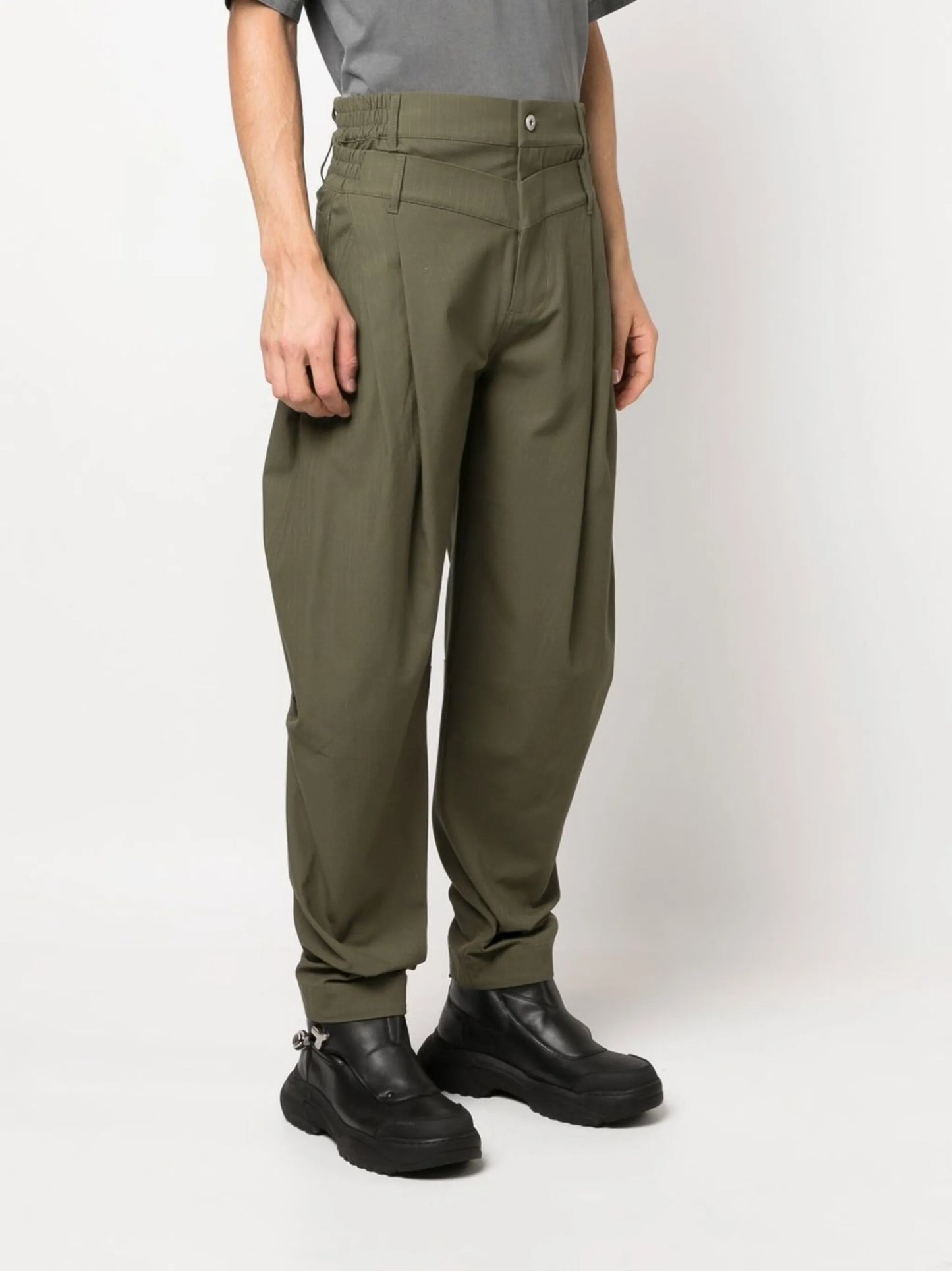 double-waistband trousers
