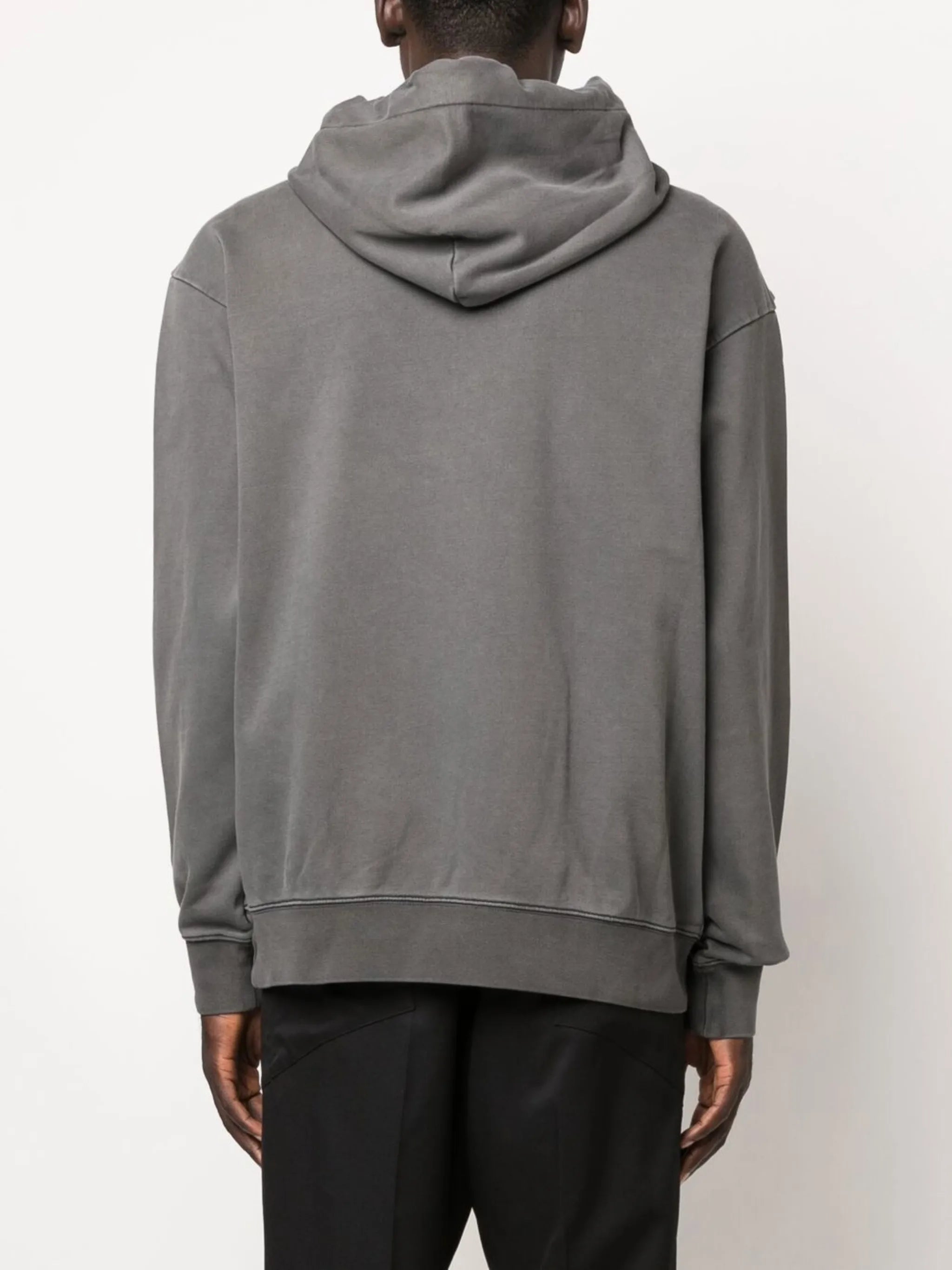 double-collar layered hoodie