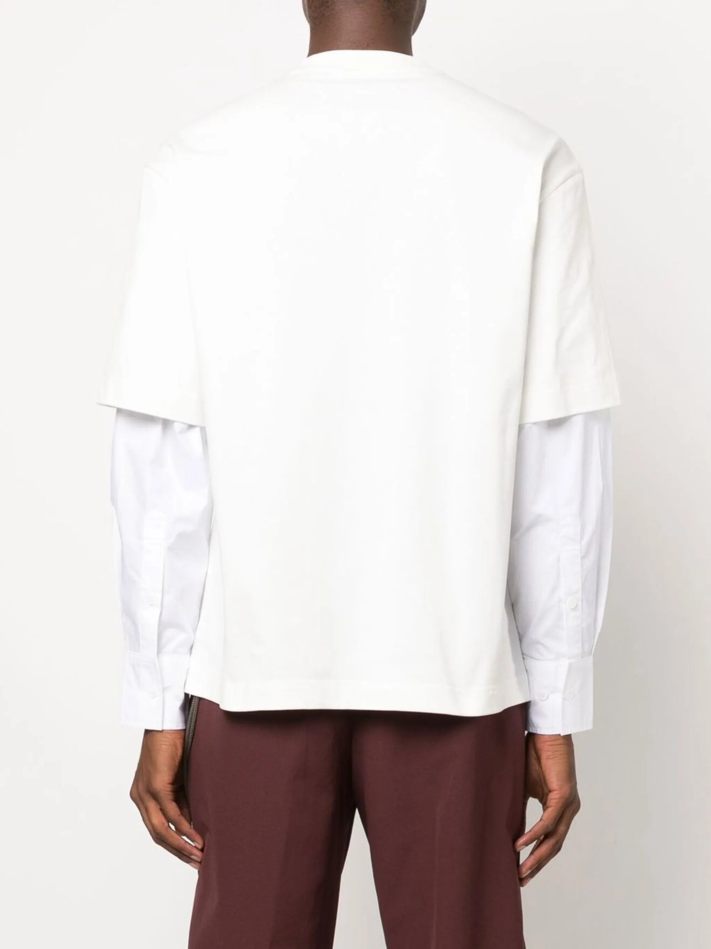 logo-embroidered layered sweatshirt