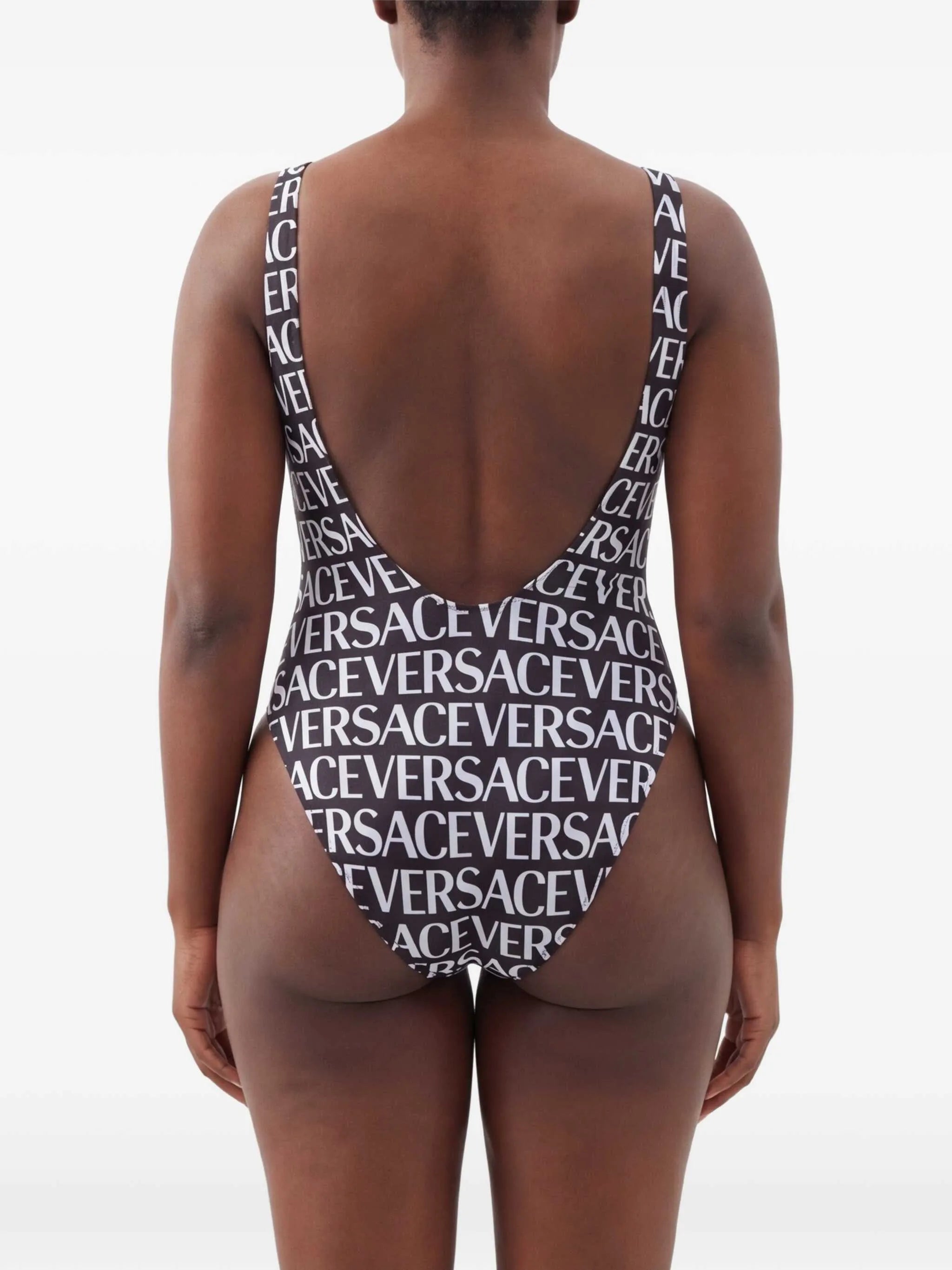 all-over logo print one-piece