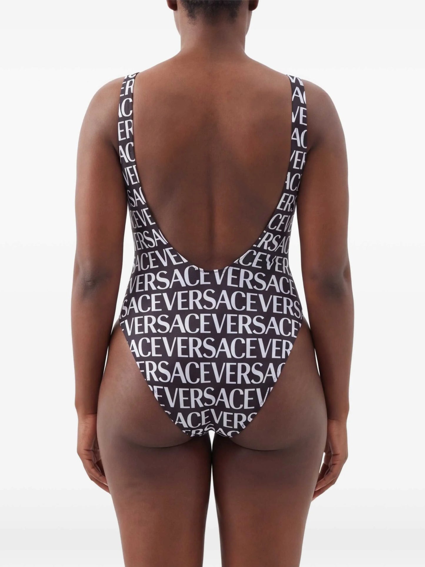 all-over logo print one-piece