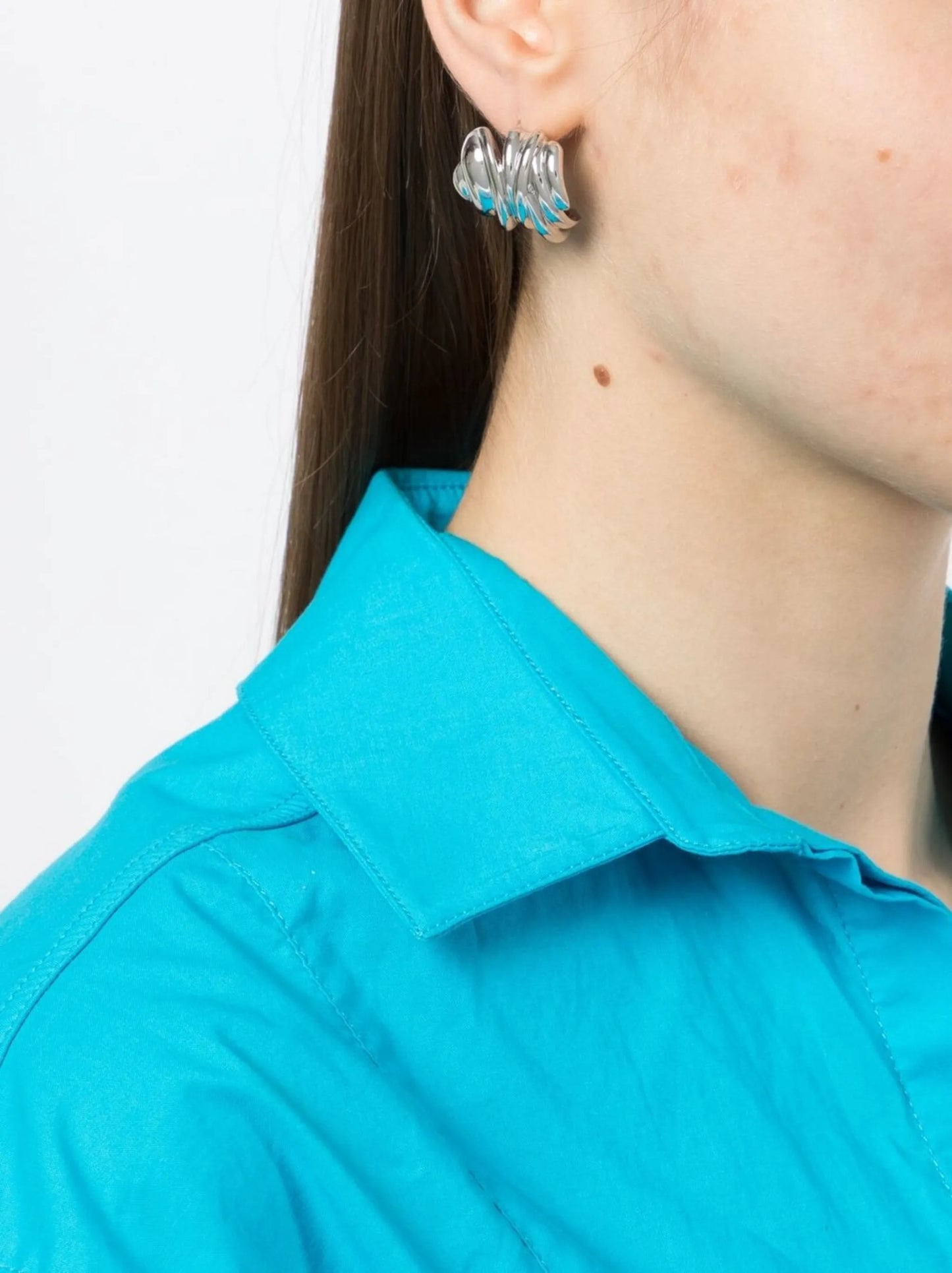 Clash wraparound stud earrings