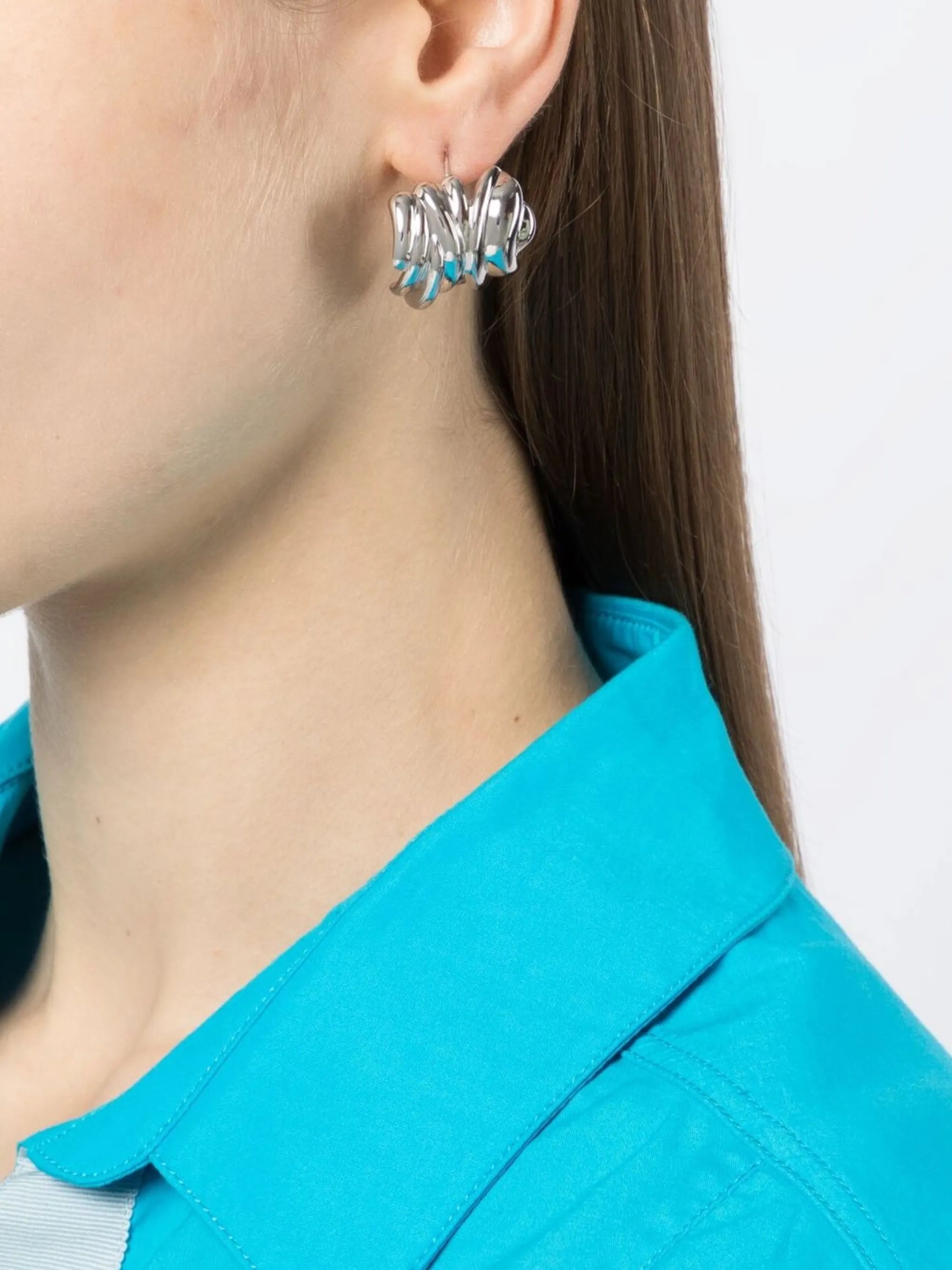 Clash wraparound stud earrings