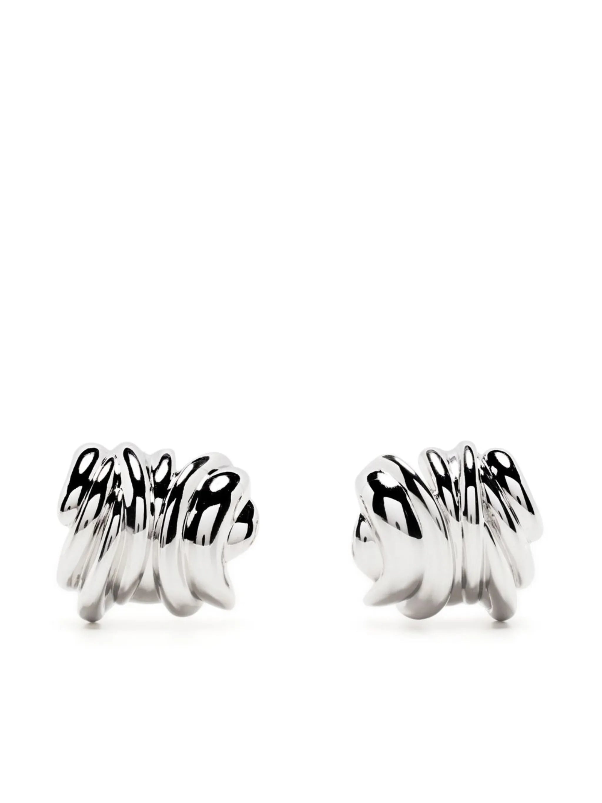 Clash wraparound stud earrings