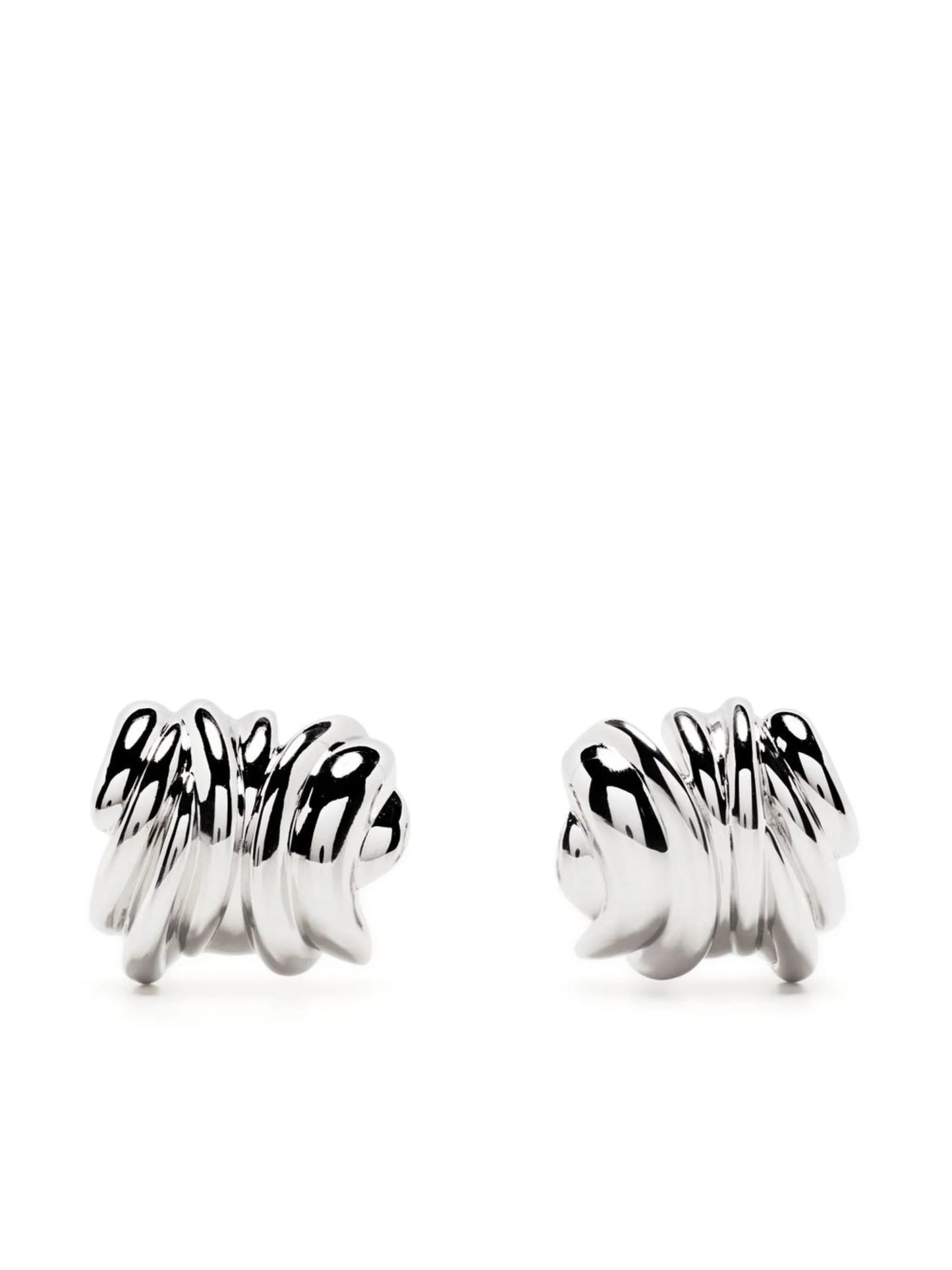 Clash wraparound stud earrings