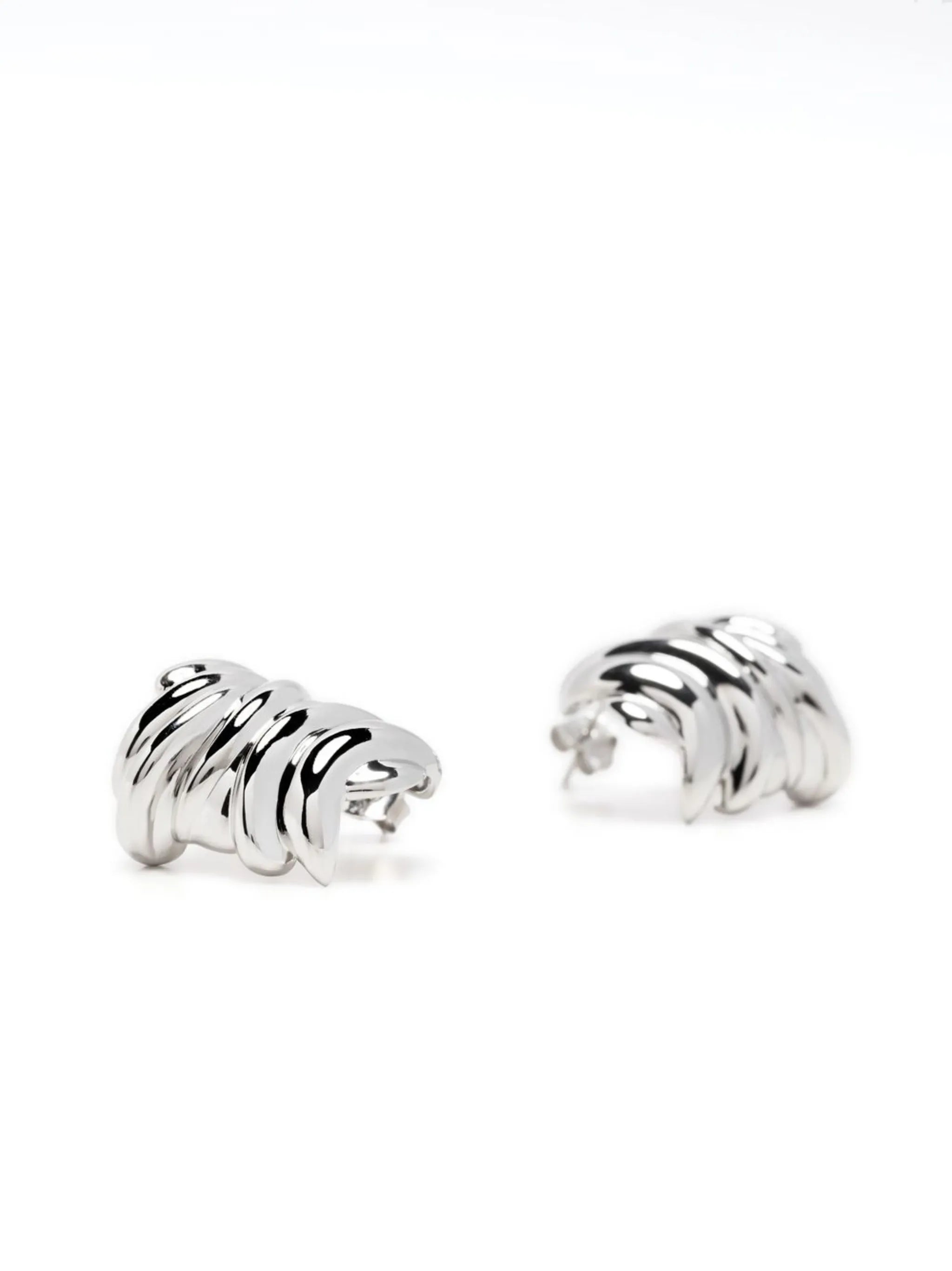 Clash wraparound stud earrings