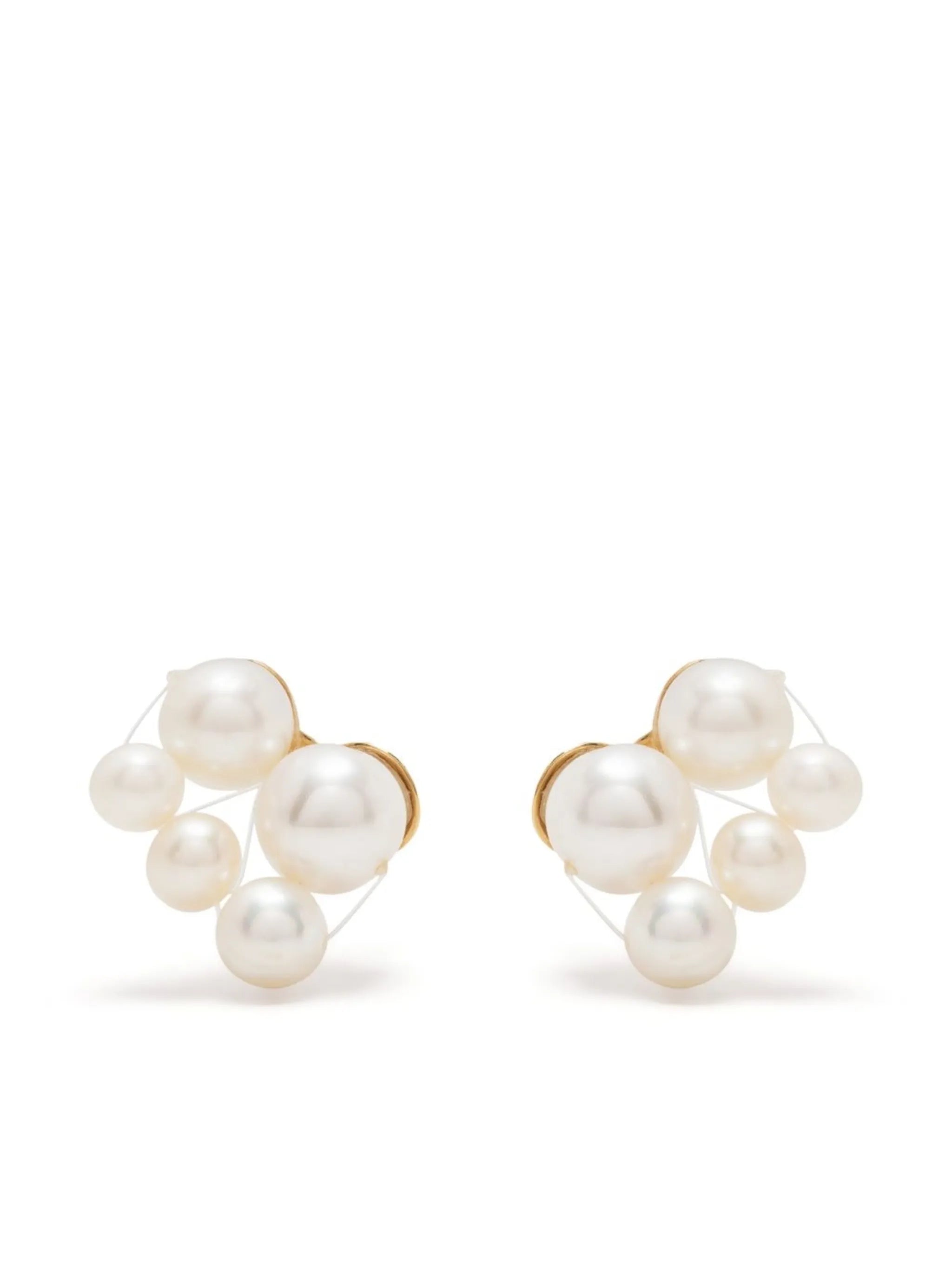 pearl stud earrings