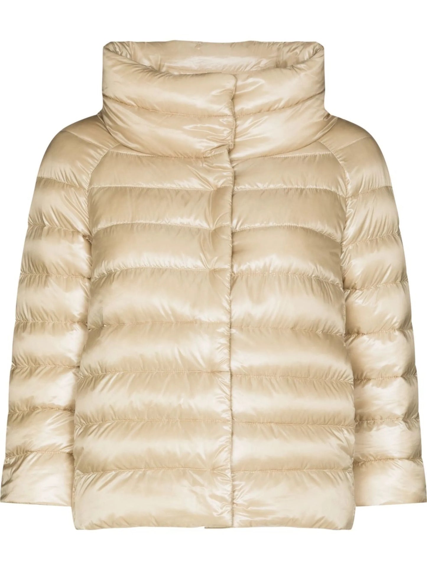 Ultralight quilted high-shine puffer jacket