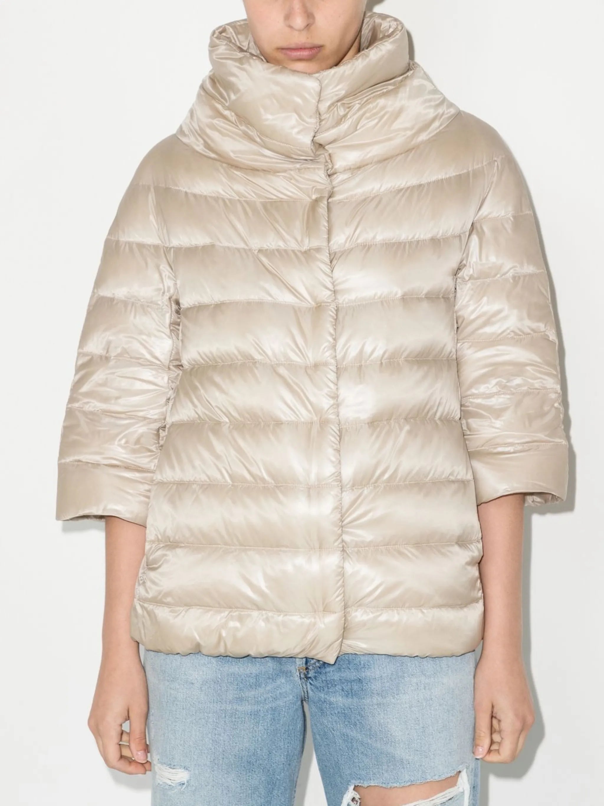high-neck puffer jacket