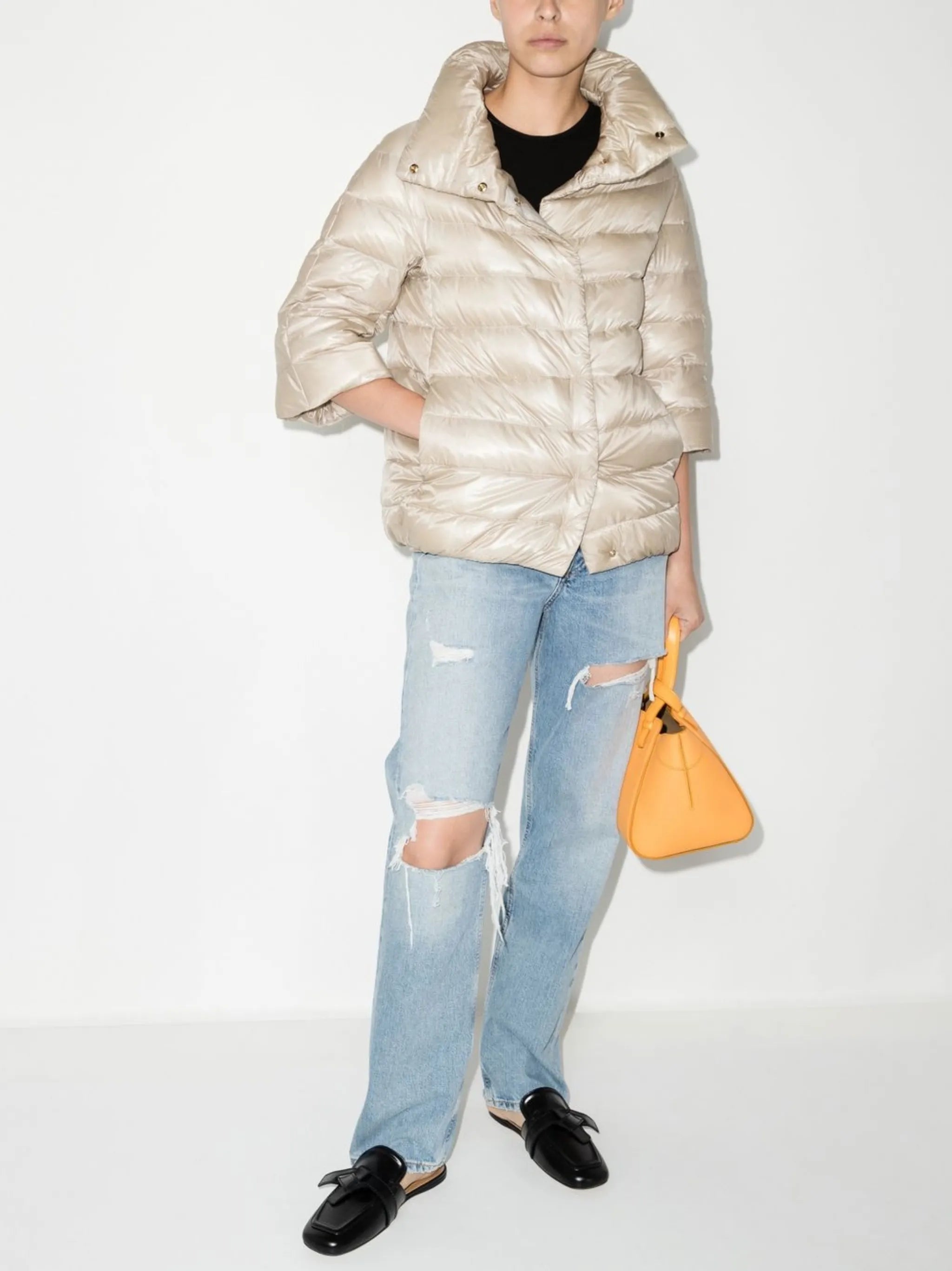 high-neck puffer jacket