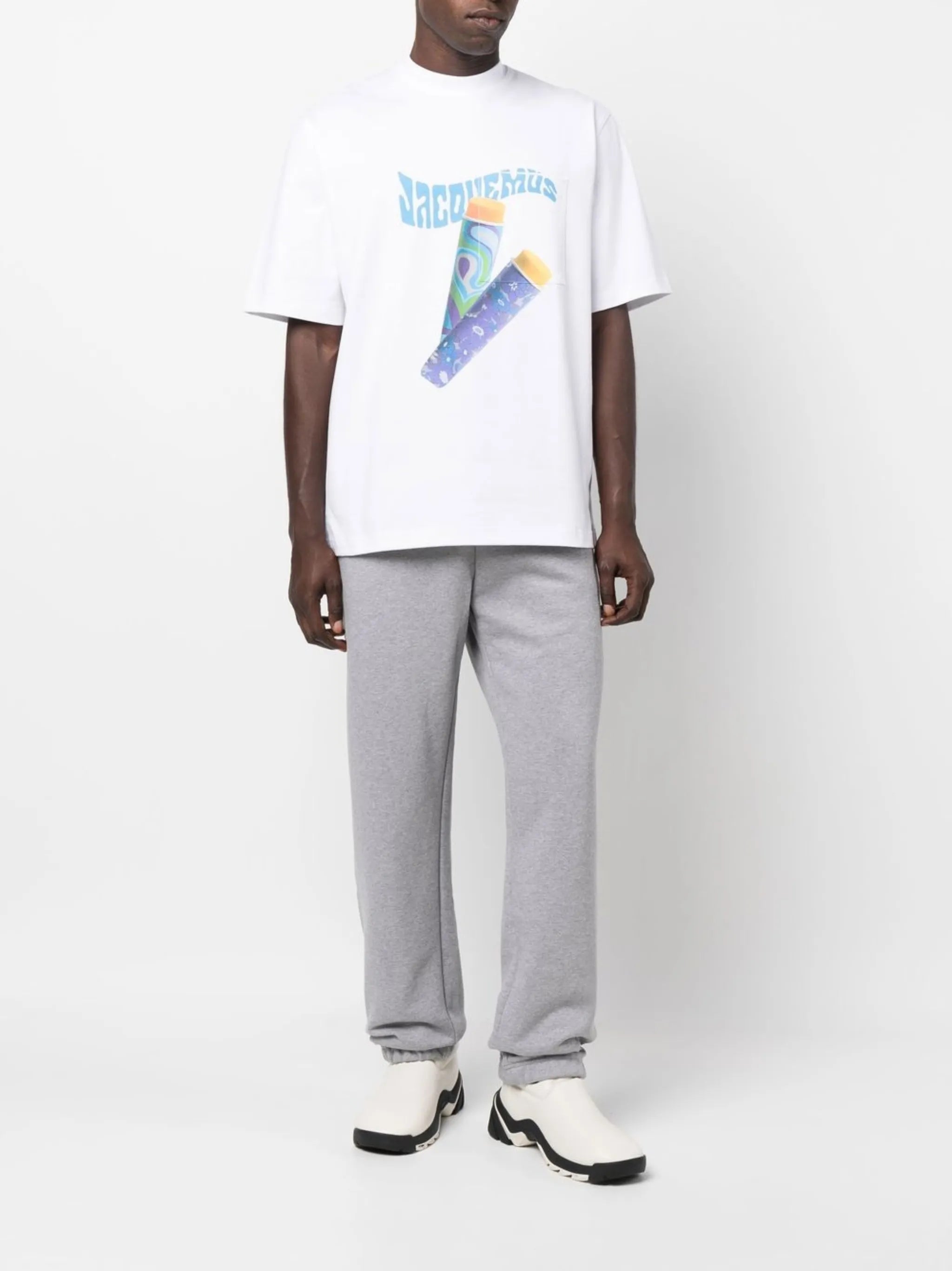 logo-print organic cotton track pants