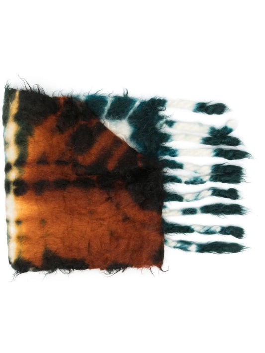 all-over tie-dye print scarf