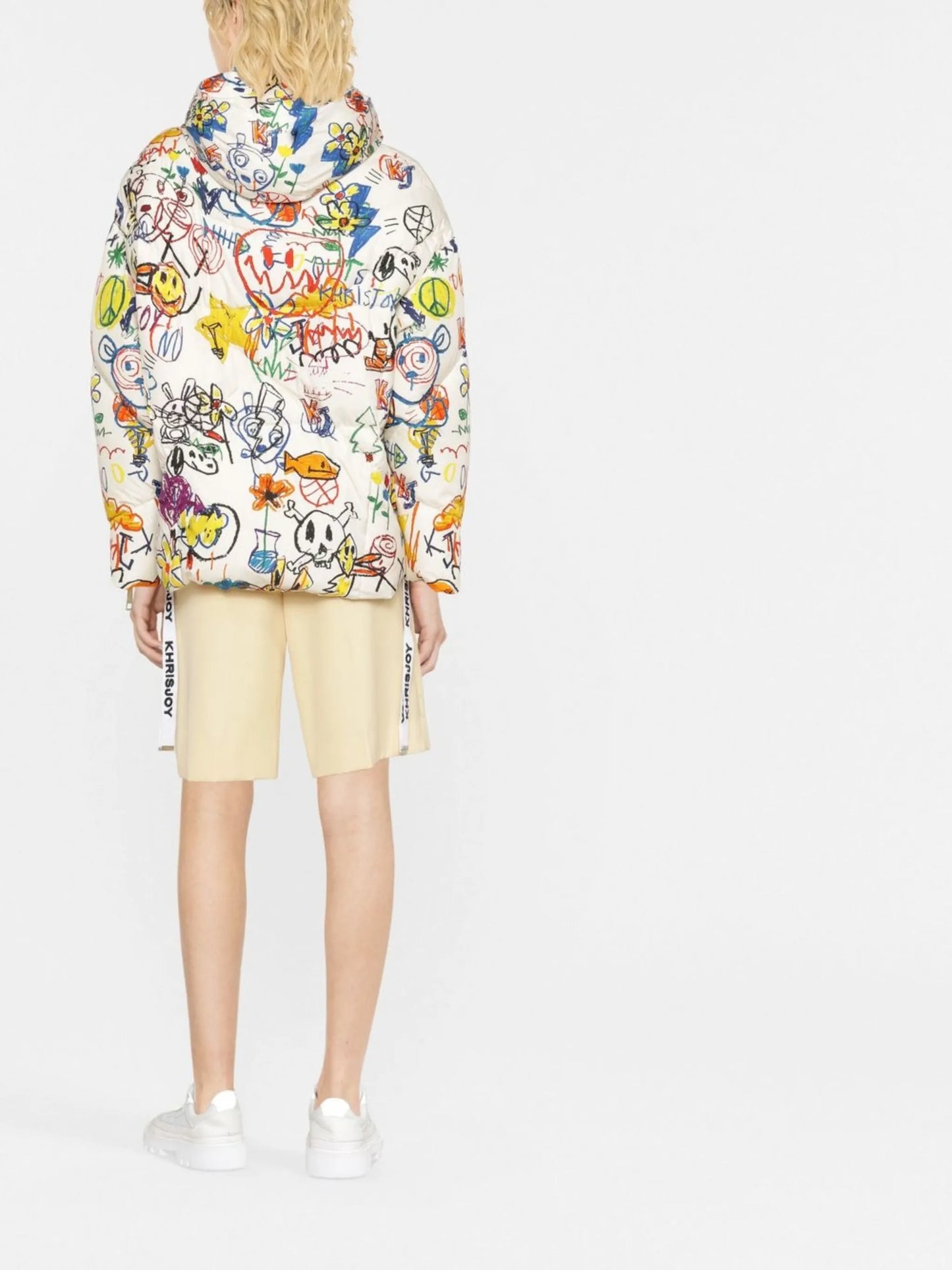 illustration-print puffer jacket