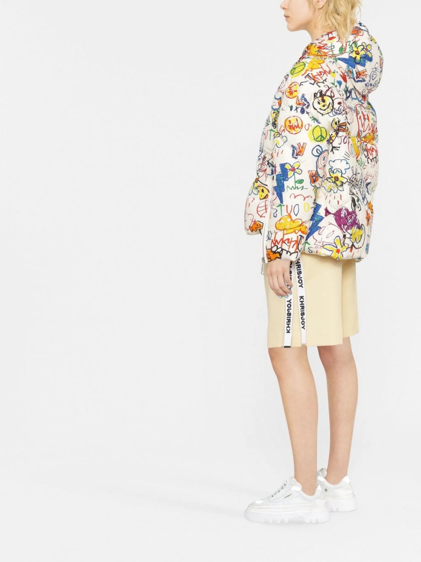 illustration-print puffer jacket