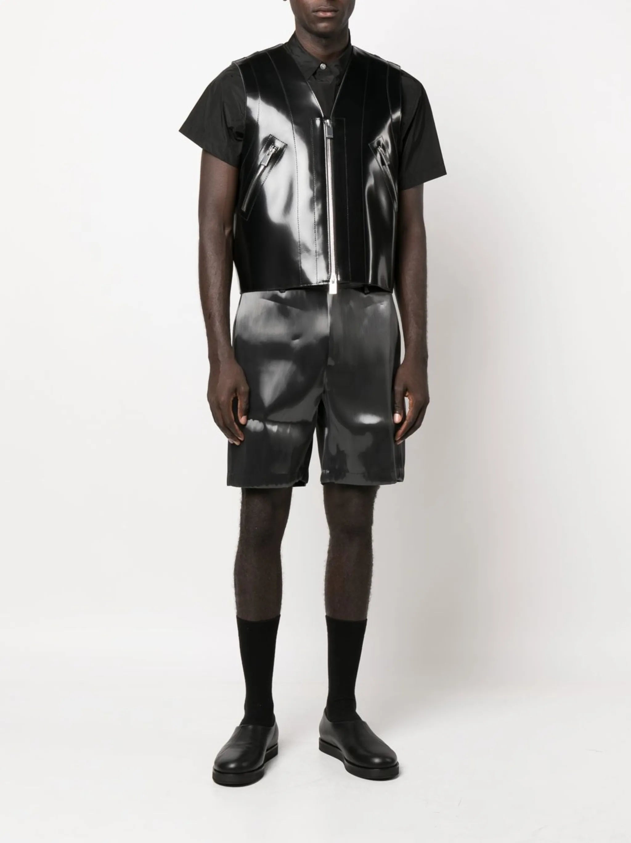 Liquid Metal bermuda shorts