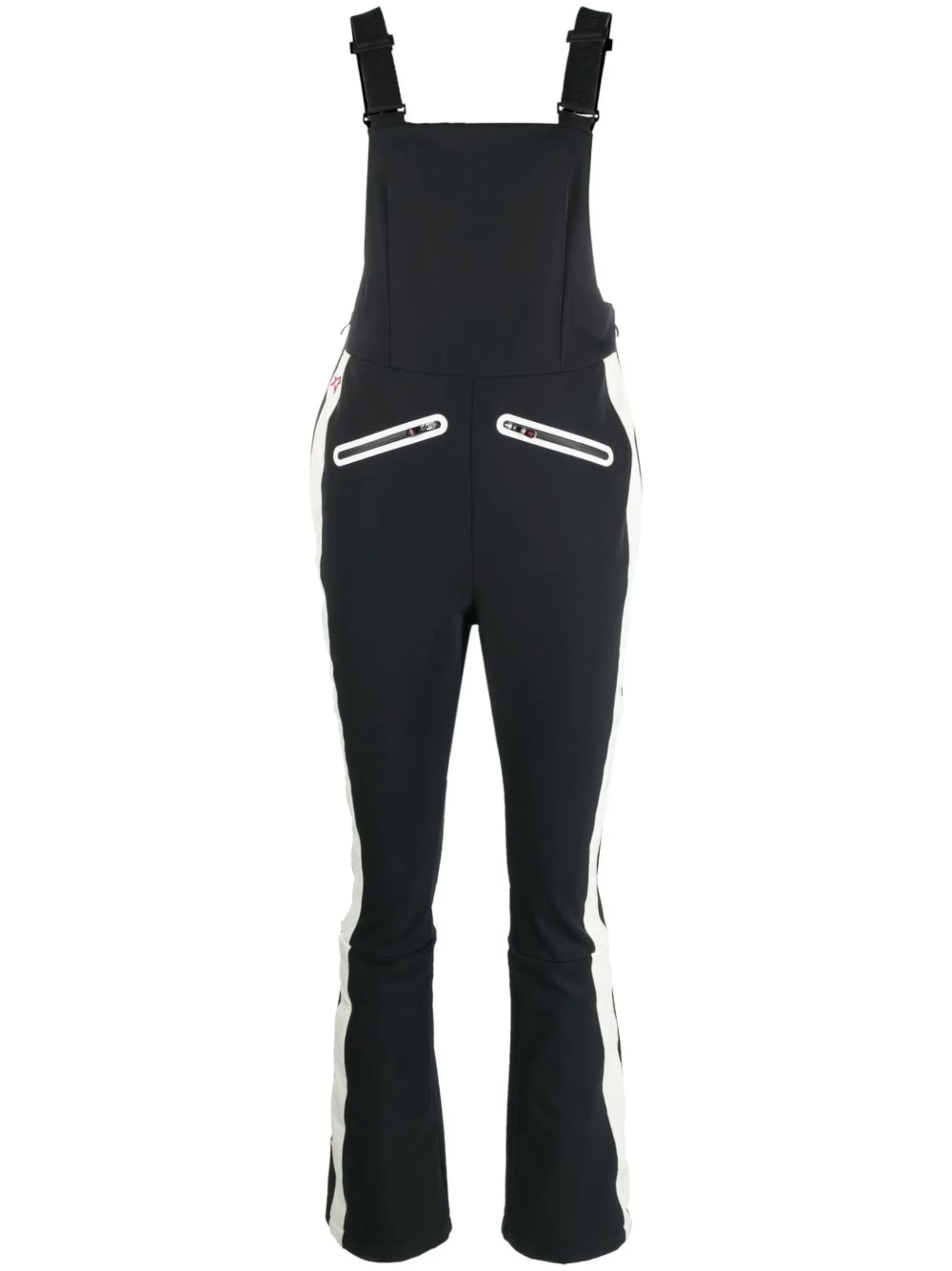 panelled side-zip ski jumpsuit