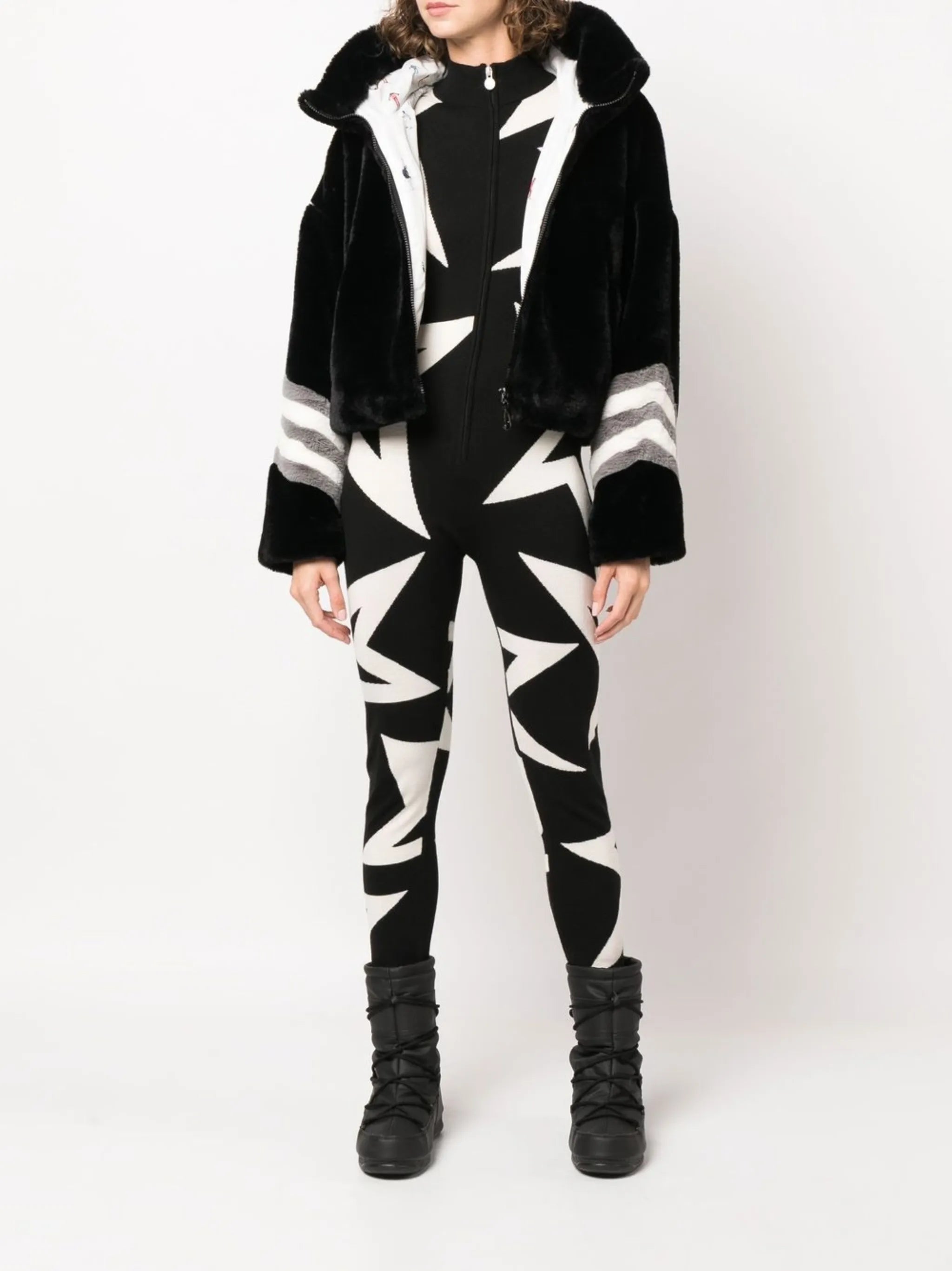 star-print merino ski jumpsuit