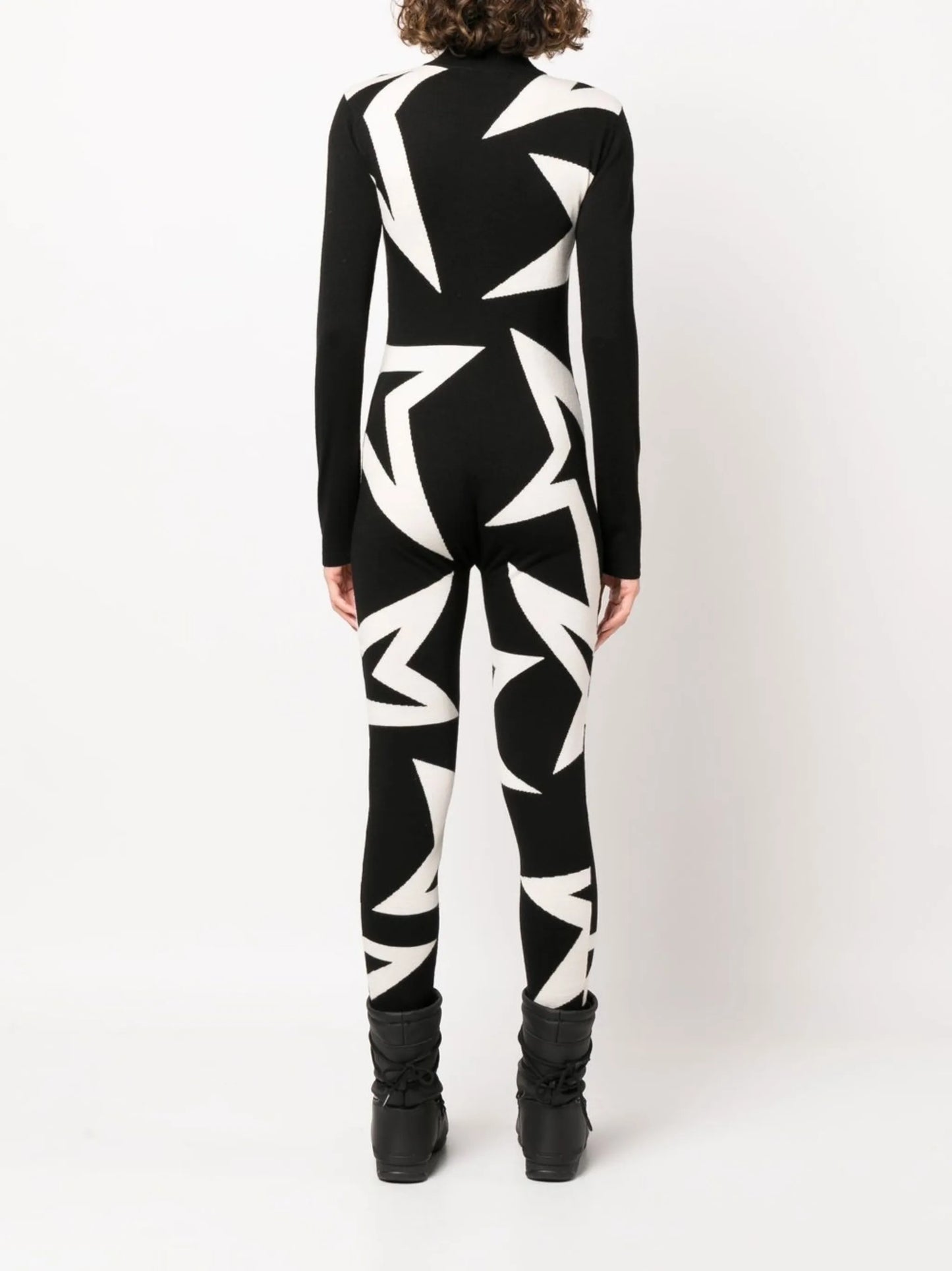 star-print merino ski jumpsuit