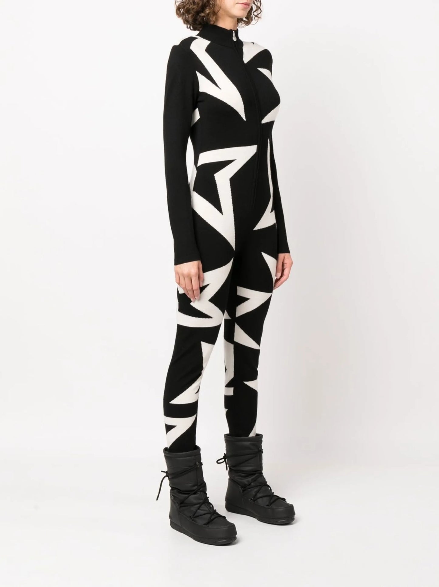 star-print merino ski jumpsuit