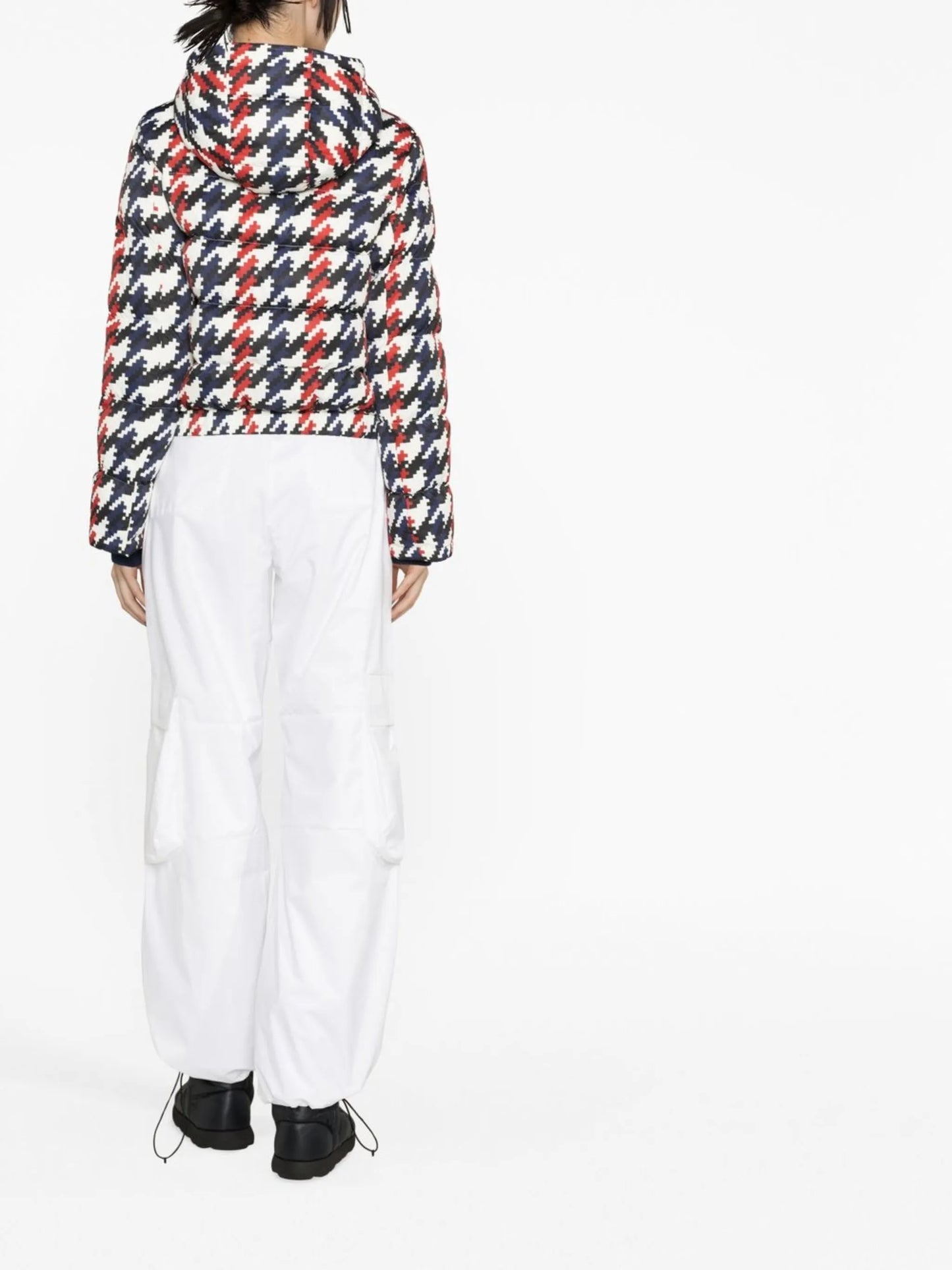 houndstooth puffer jacket