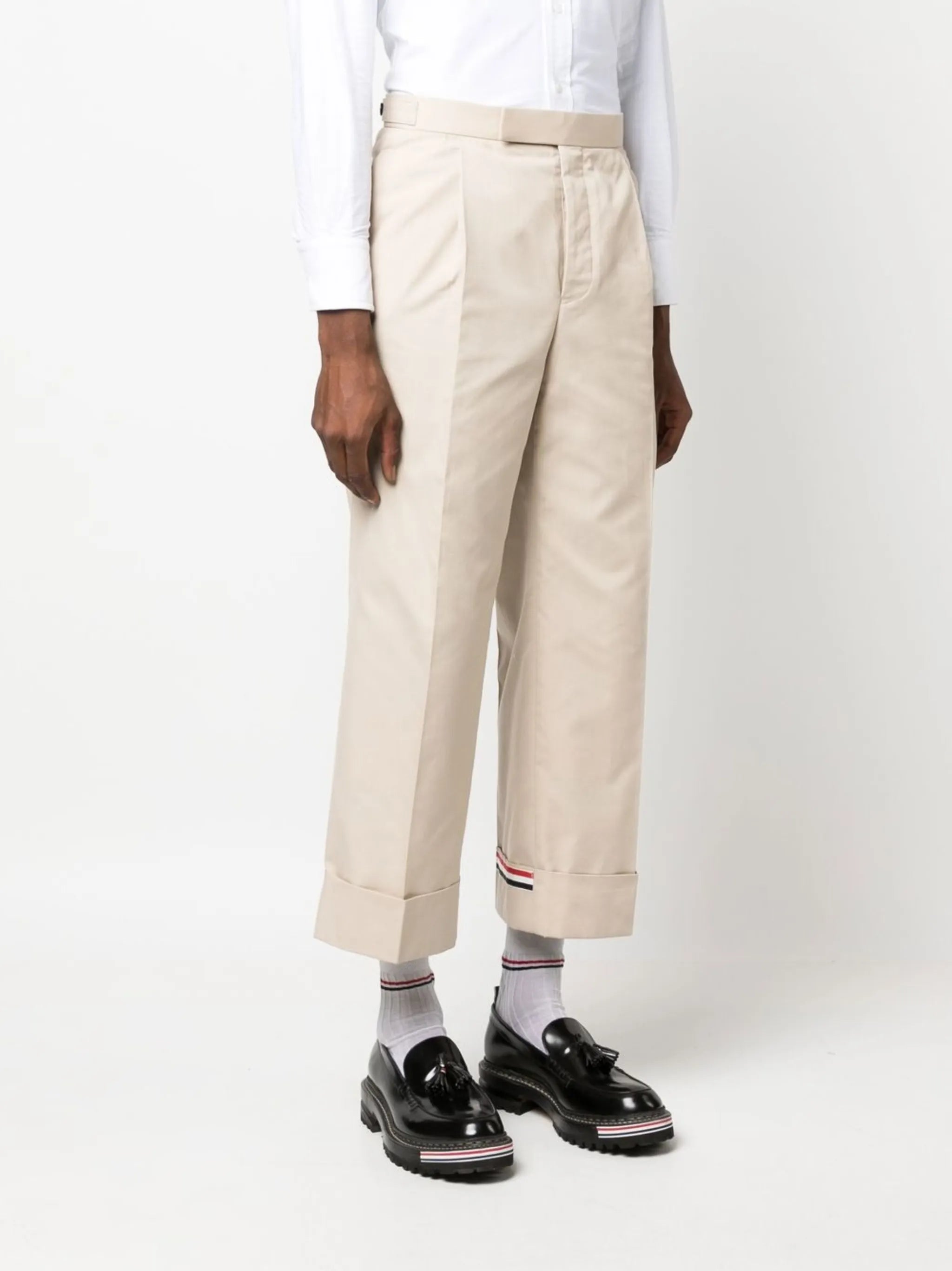 RWB-stripe tailored trousers