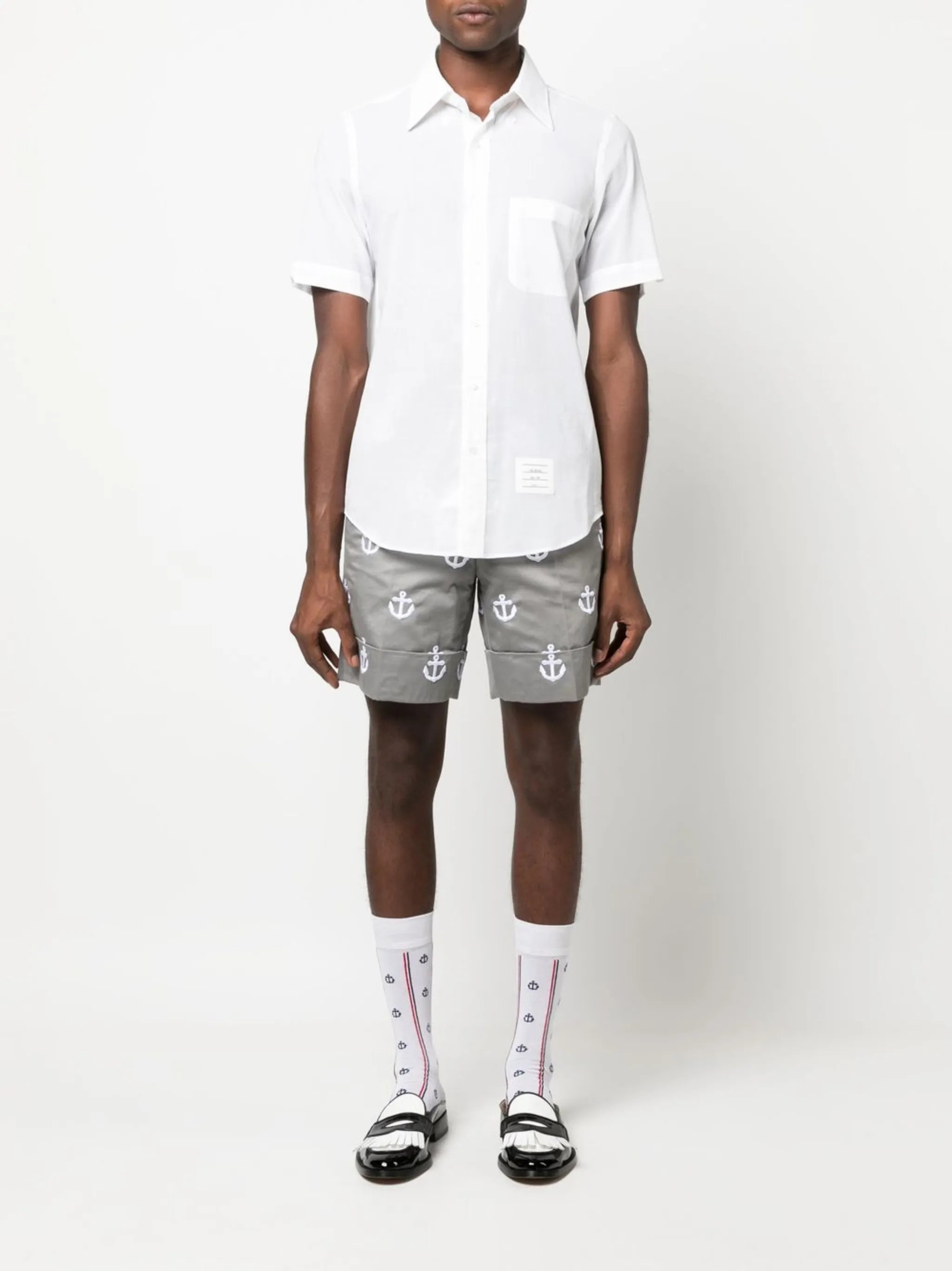 short-sleeve cotton shirt