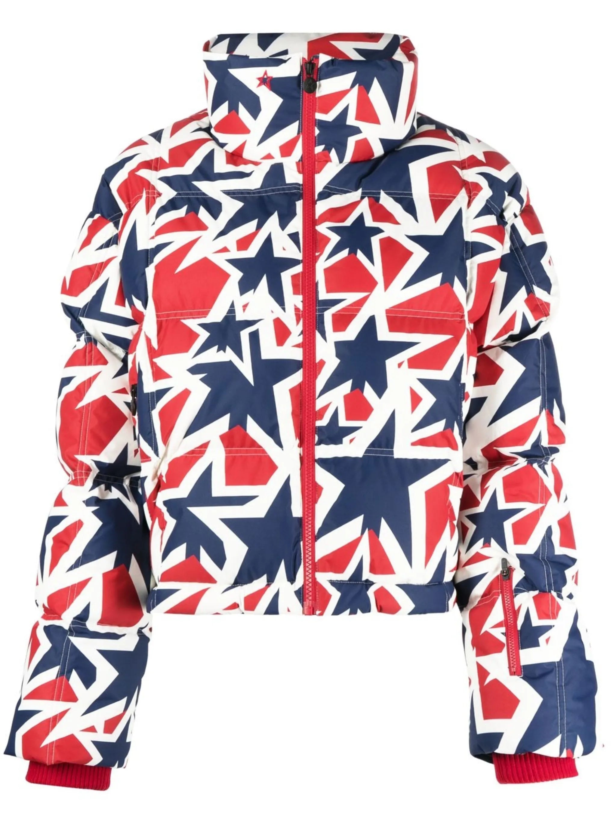 star-print zip-up ski jacket