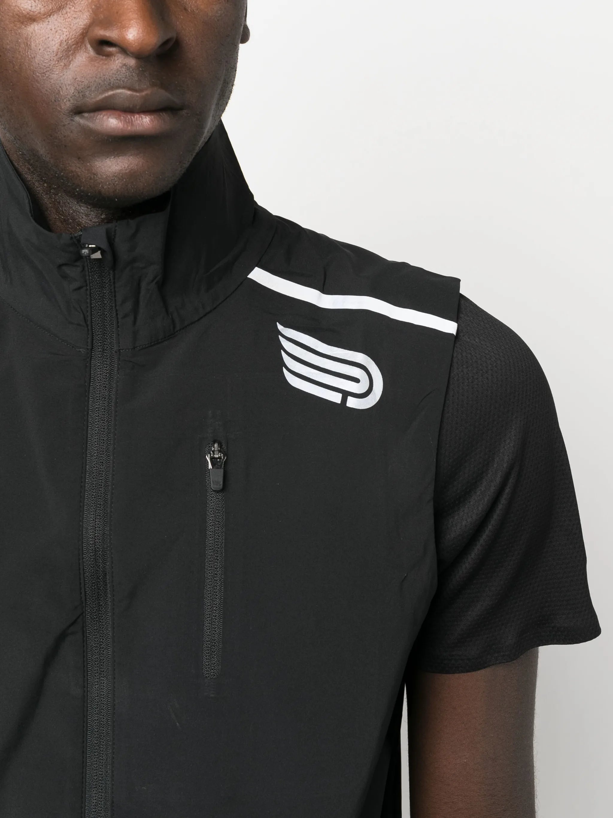 logo-print performance vest
