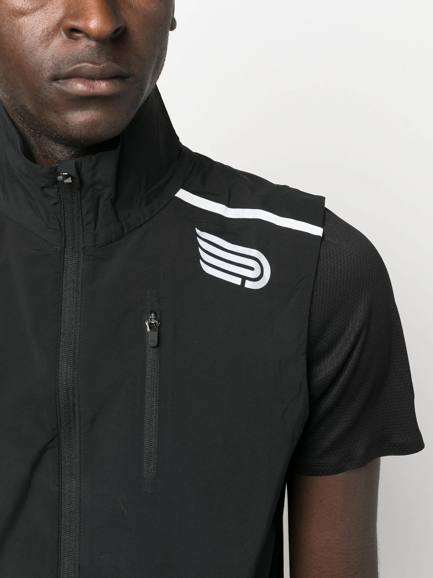 logo-print performance vest