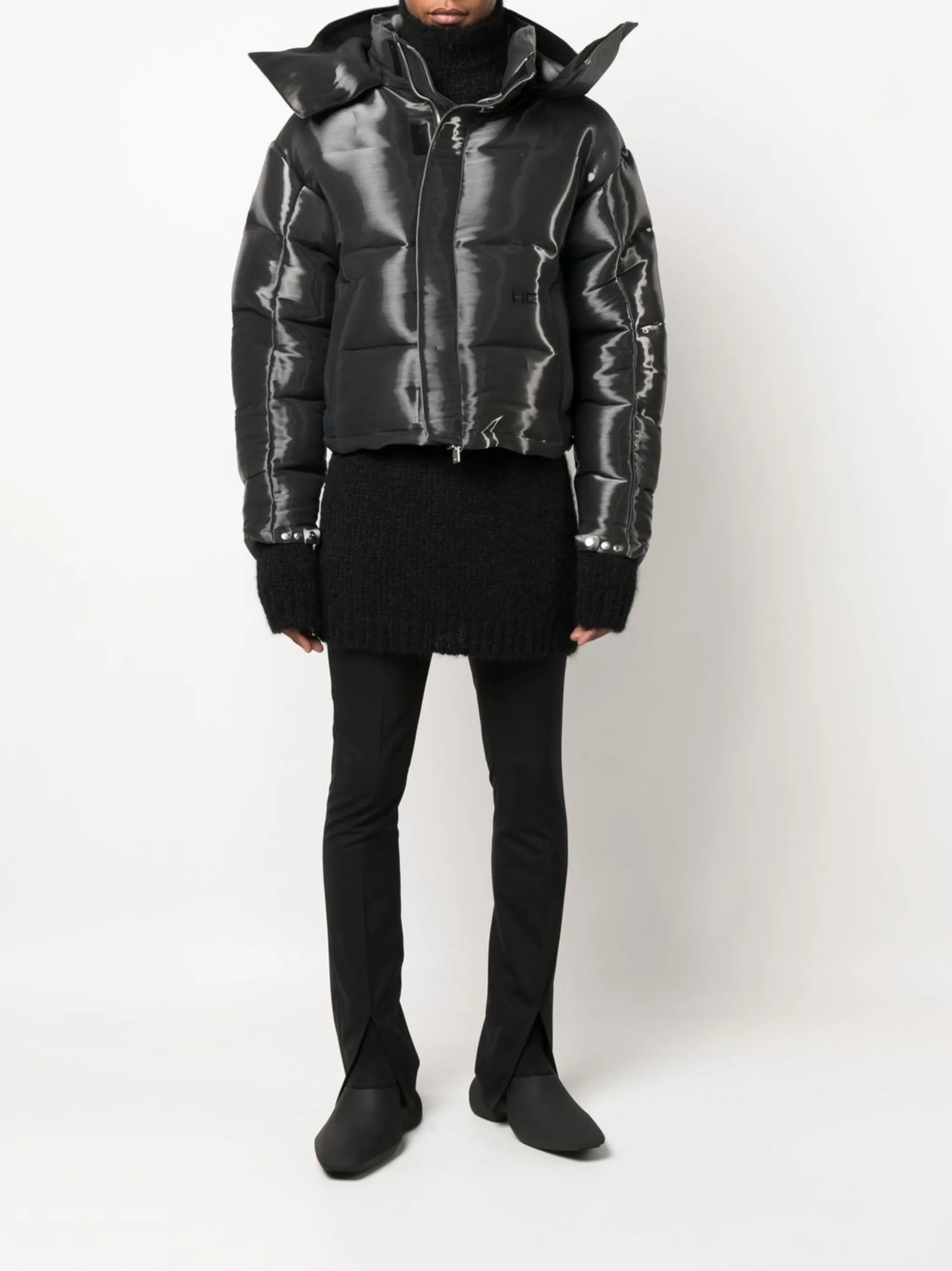 metallic padded jacket